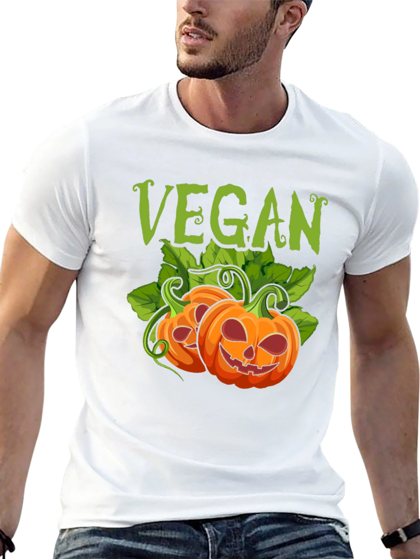 Vegan Halloween Pumpkin T-Shirt
