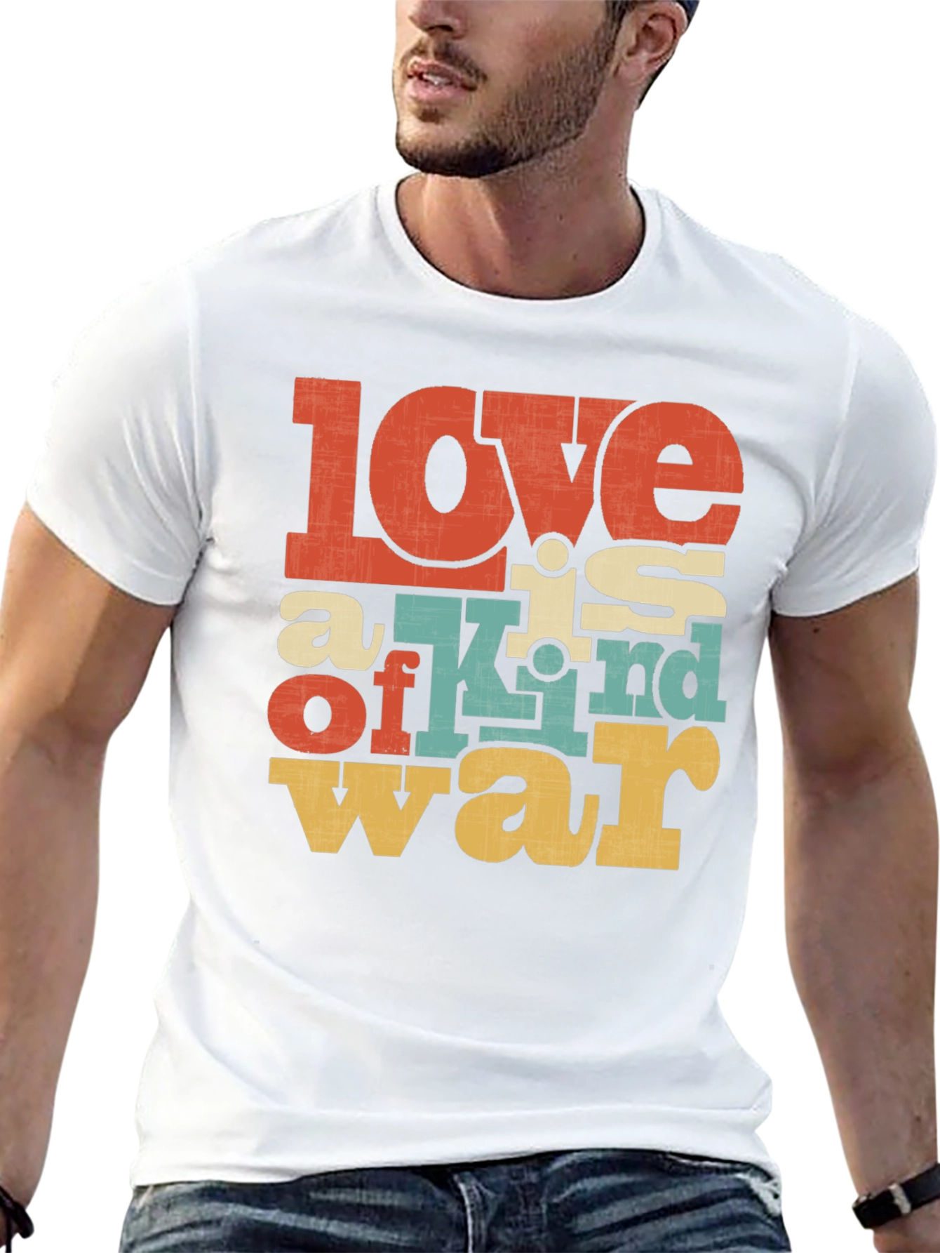Love is War Graphic Tee - Retro Design