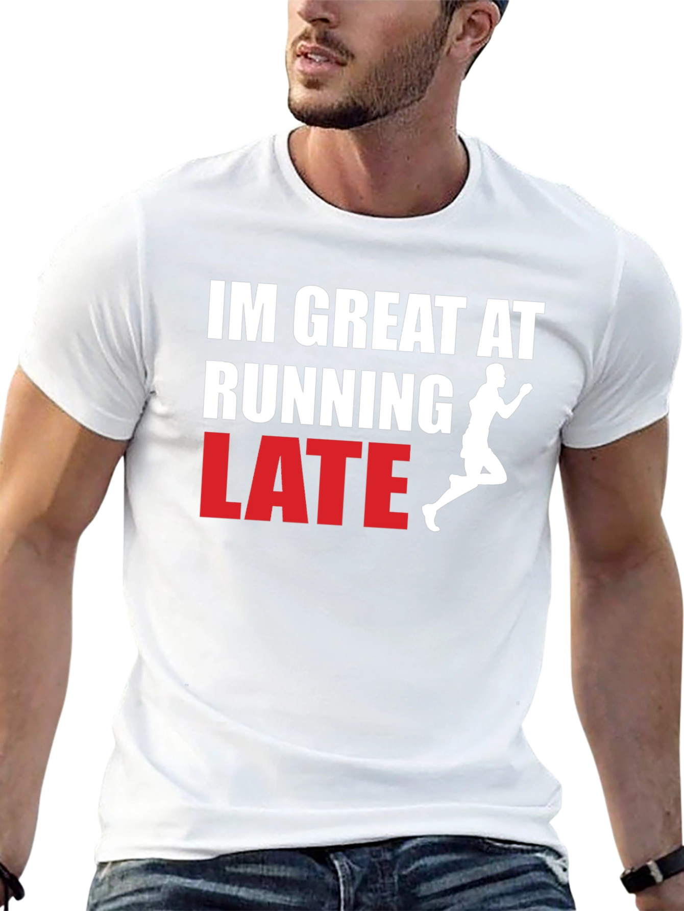 Funny Running Late Graphic T-Shirt
