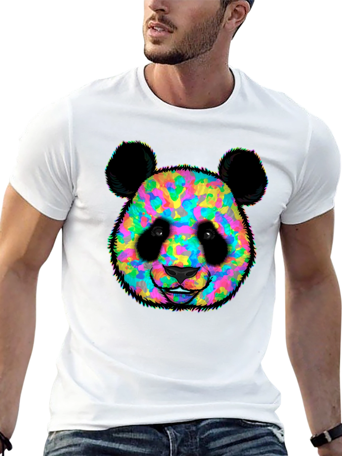 Vibrant Panda Graphic T-Shirt