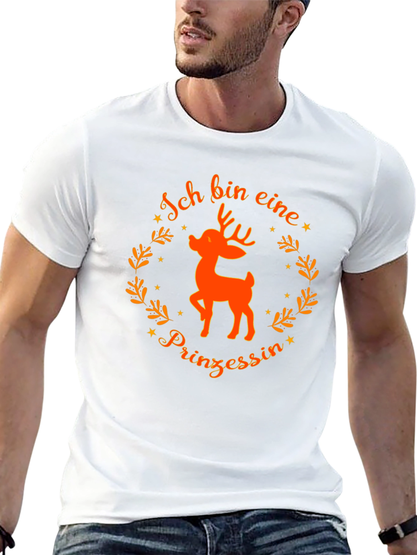 Ich bin eine Prinzessin Deer Black T-Shirt