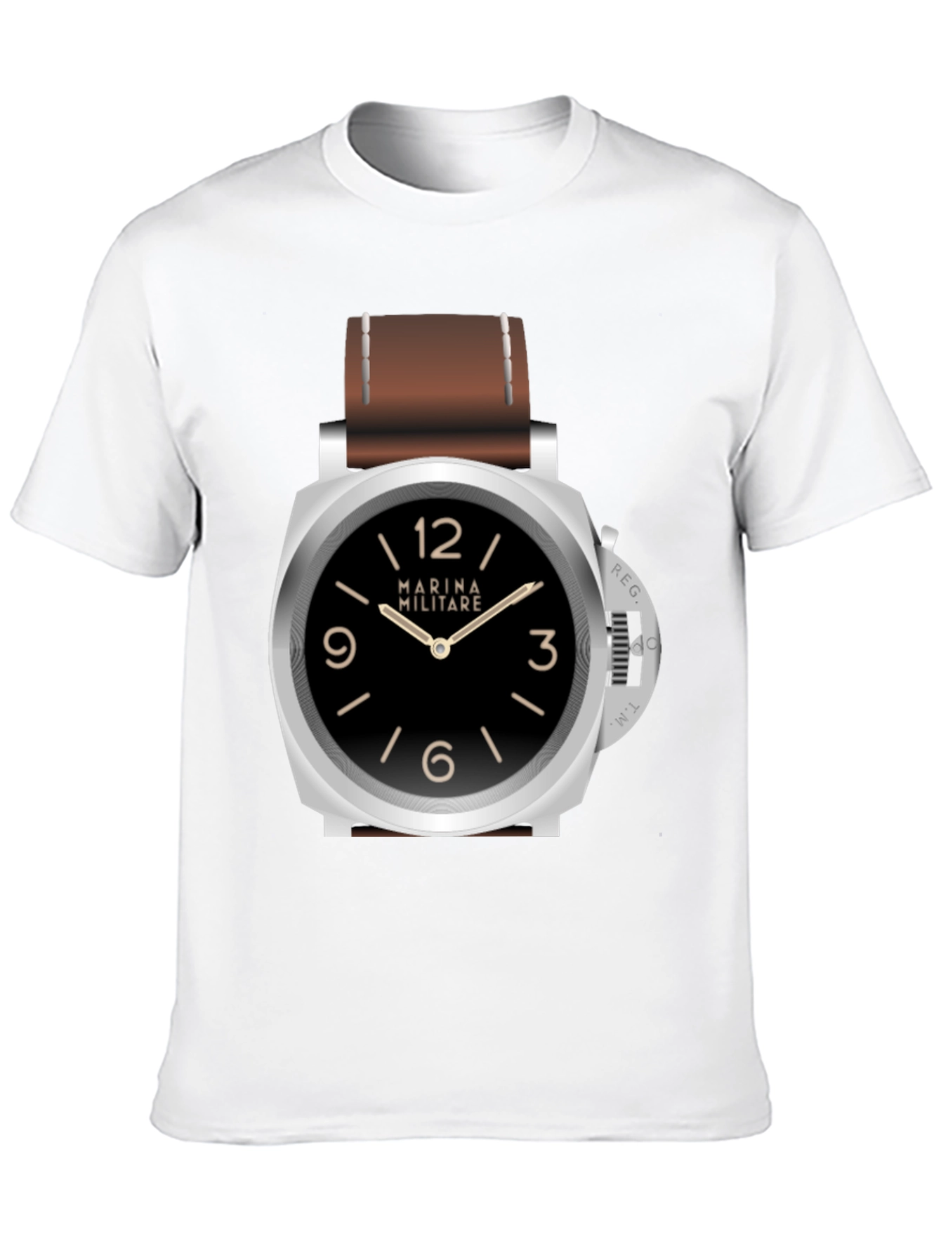 Stylish Black T-Shirt with Watch Graphic