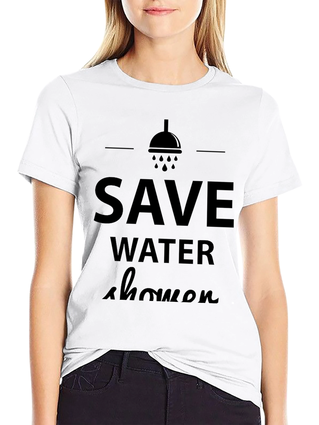 Save Water Shower T-Shirt - Eco-Friendly Design