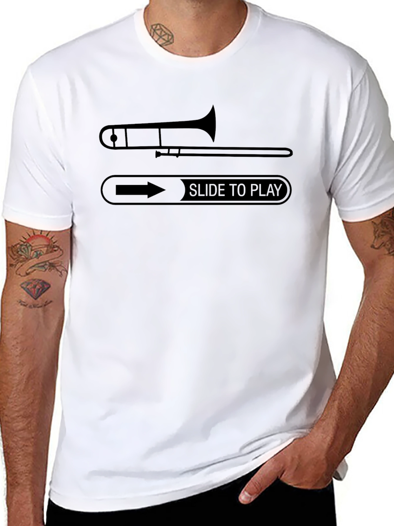 Trombone Slide to Play Graphic T-Shirt