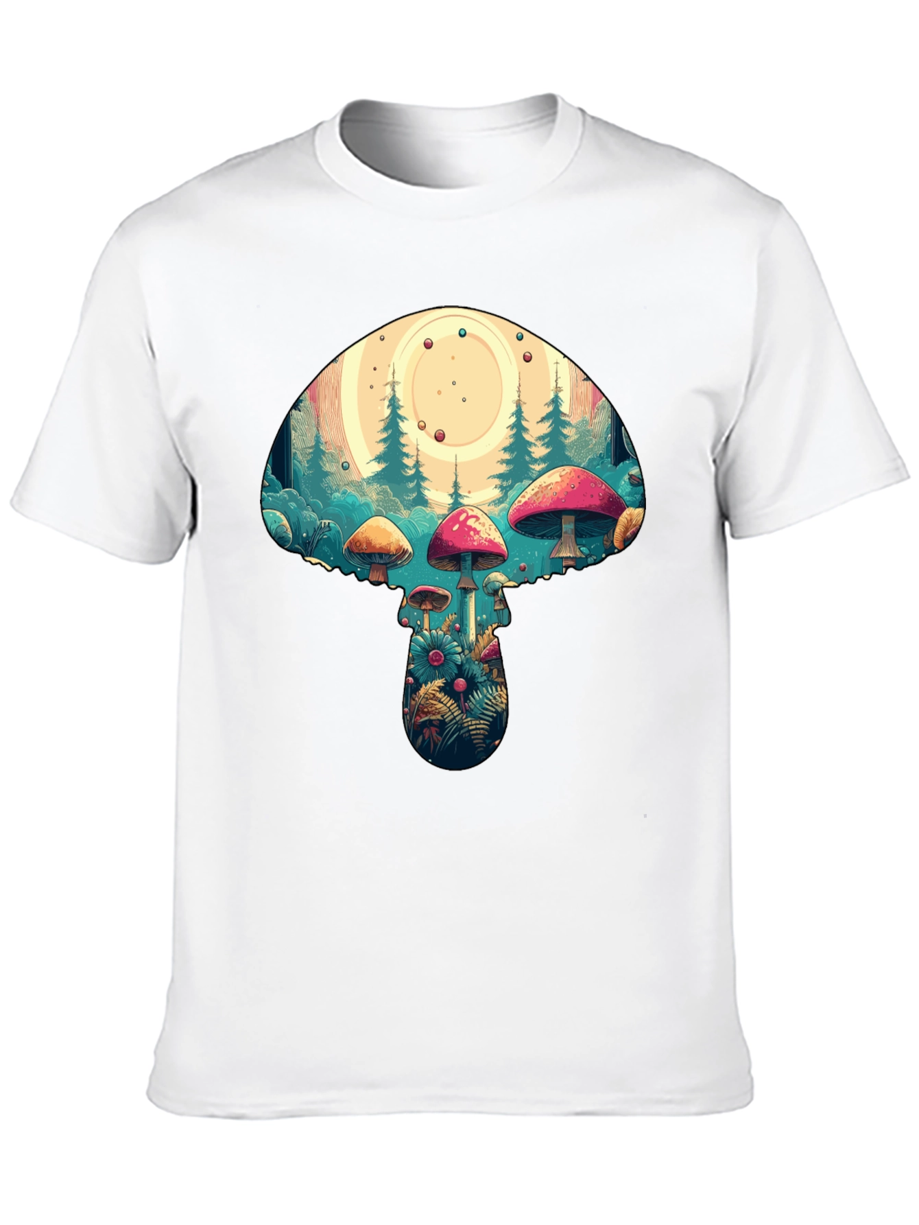 Mushroom Forest T-Shirt - Psychedelic Graphic Tee