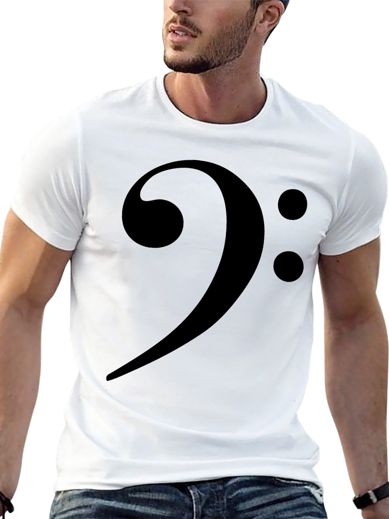 Bass Clef Graphic T-Shirt - Music Lover Tee