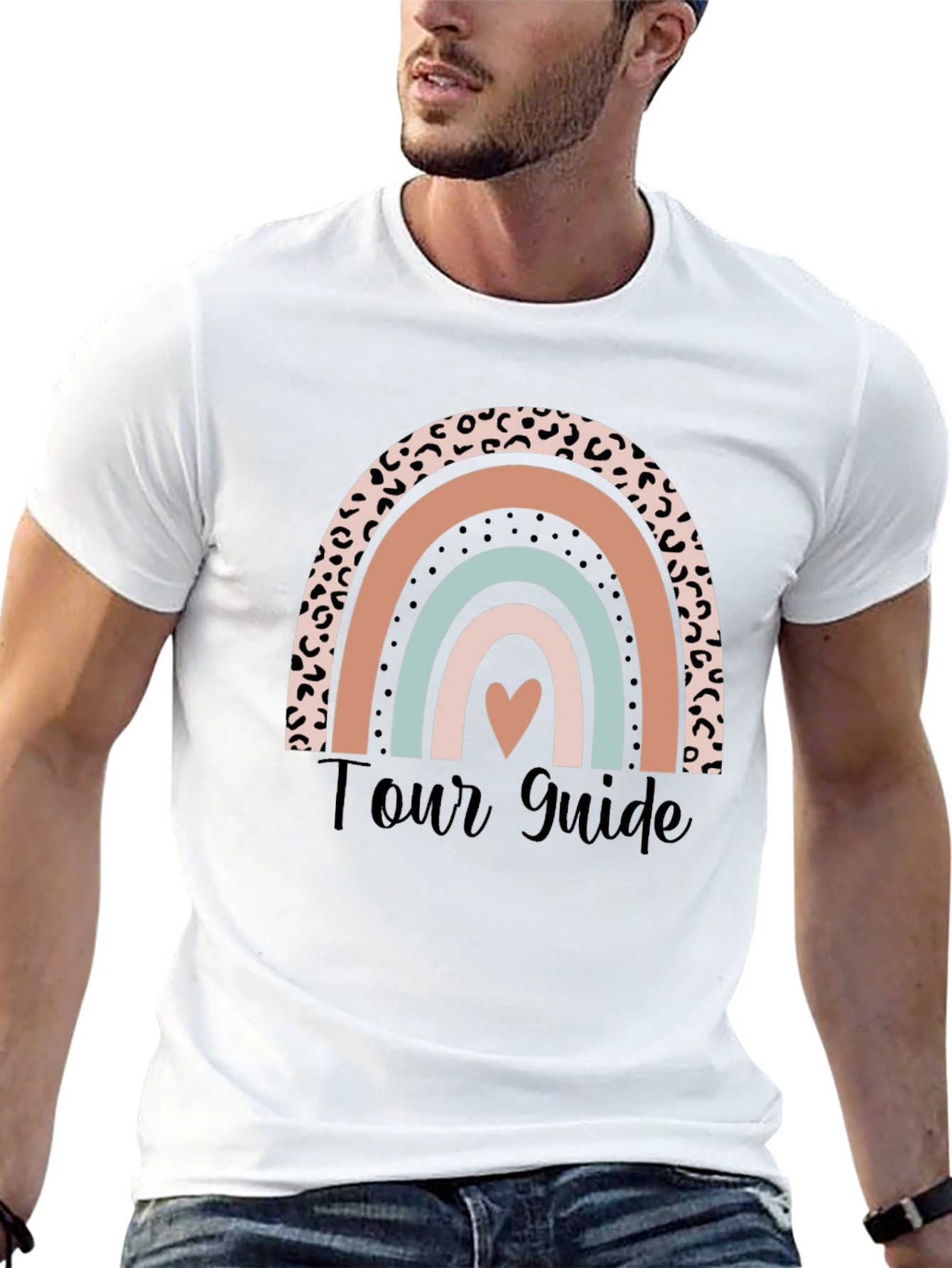 Tour Guide Rainbow Heart T-Shirt