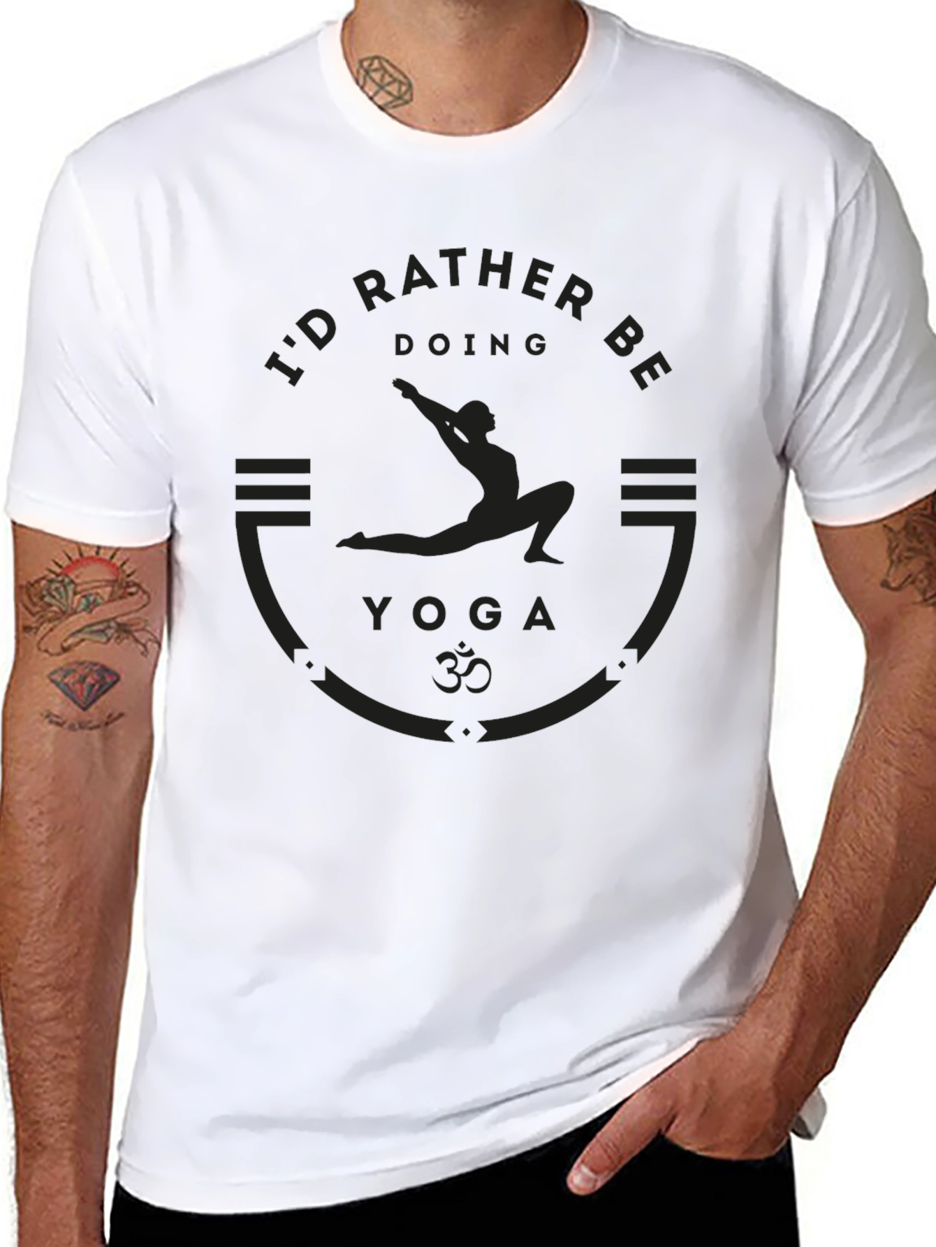 Yoga Enthusiast Black T-Shirt