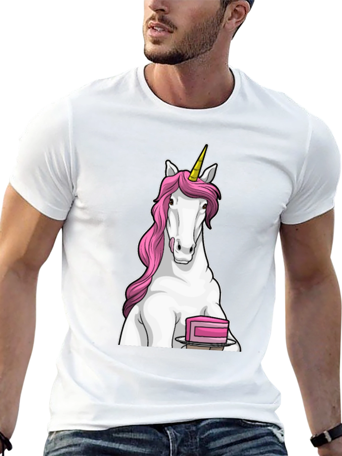 Unicorn & Cake Black T-Shirt
