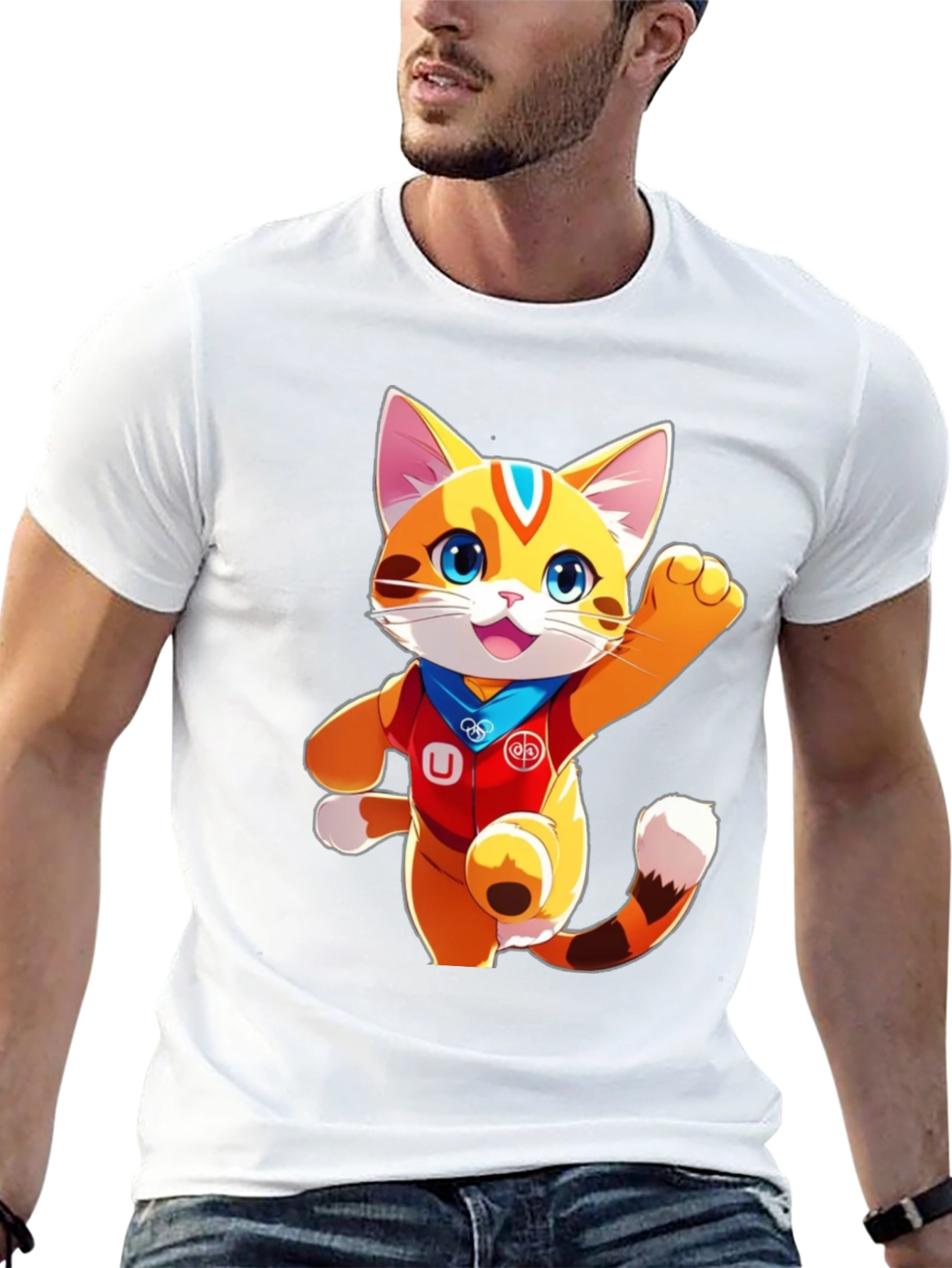 Cute Cartoon Cat T-Shirt