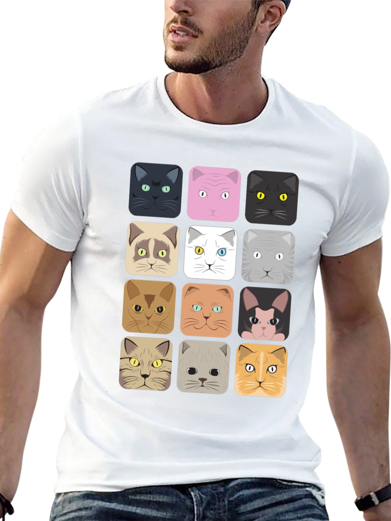 Cool Cat Faces T-Shirt