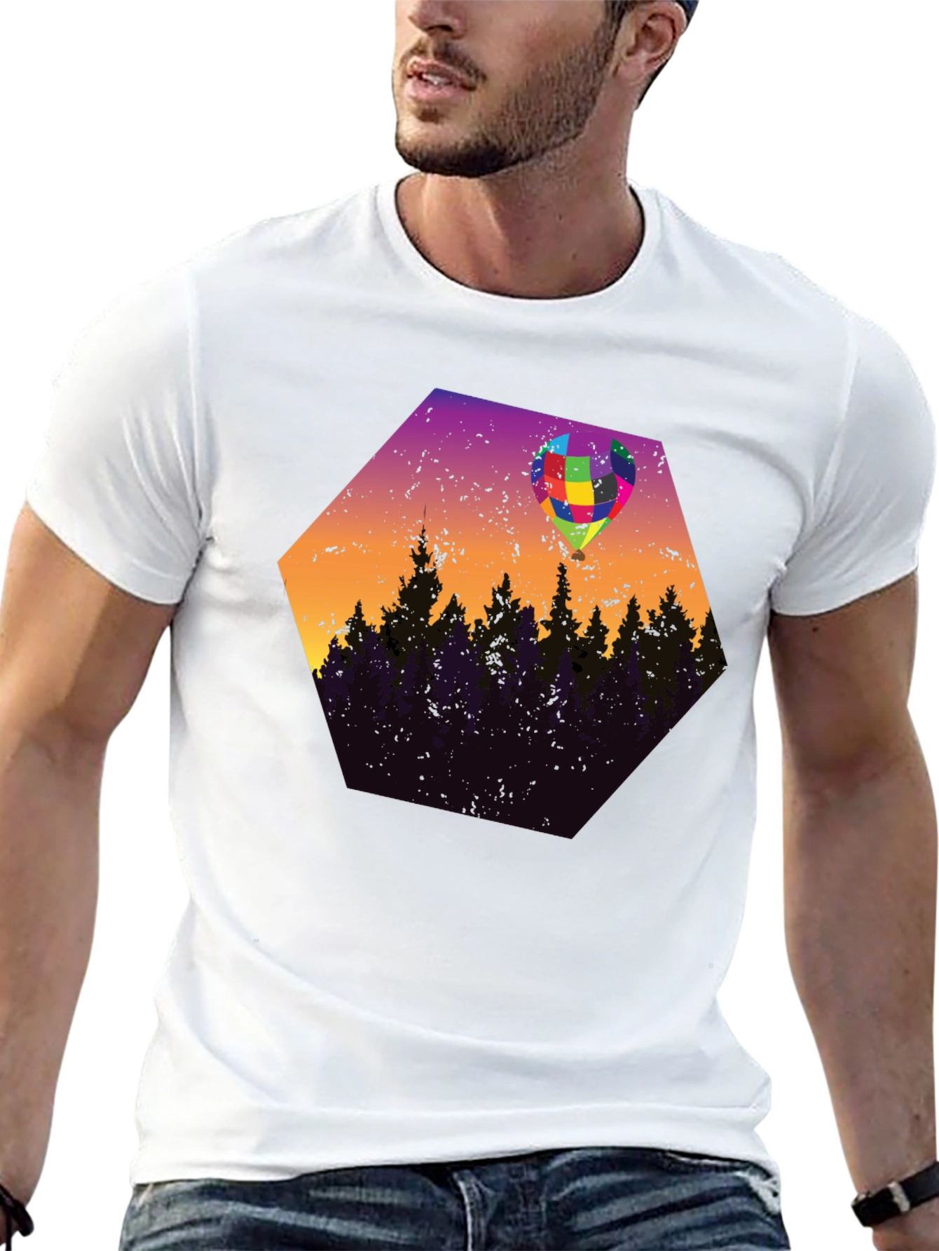 Abstract Balloon Forest Graphic Tee