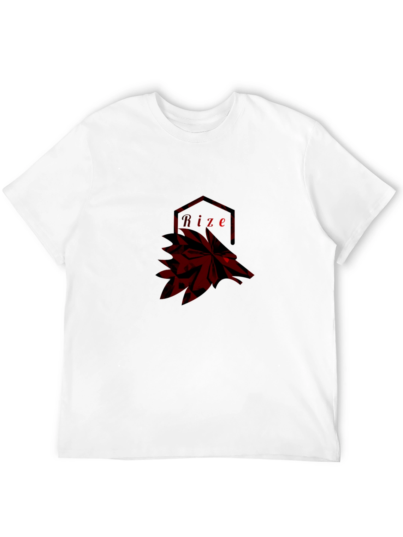Mens Black Graphic Tee - Abstract Wolf Design
