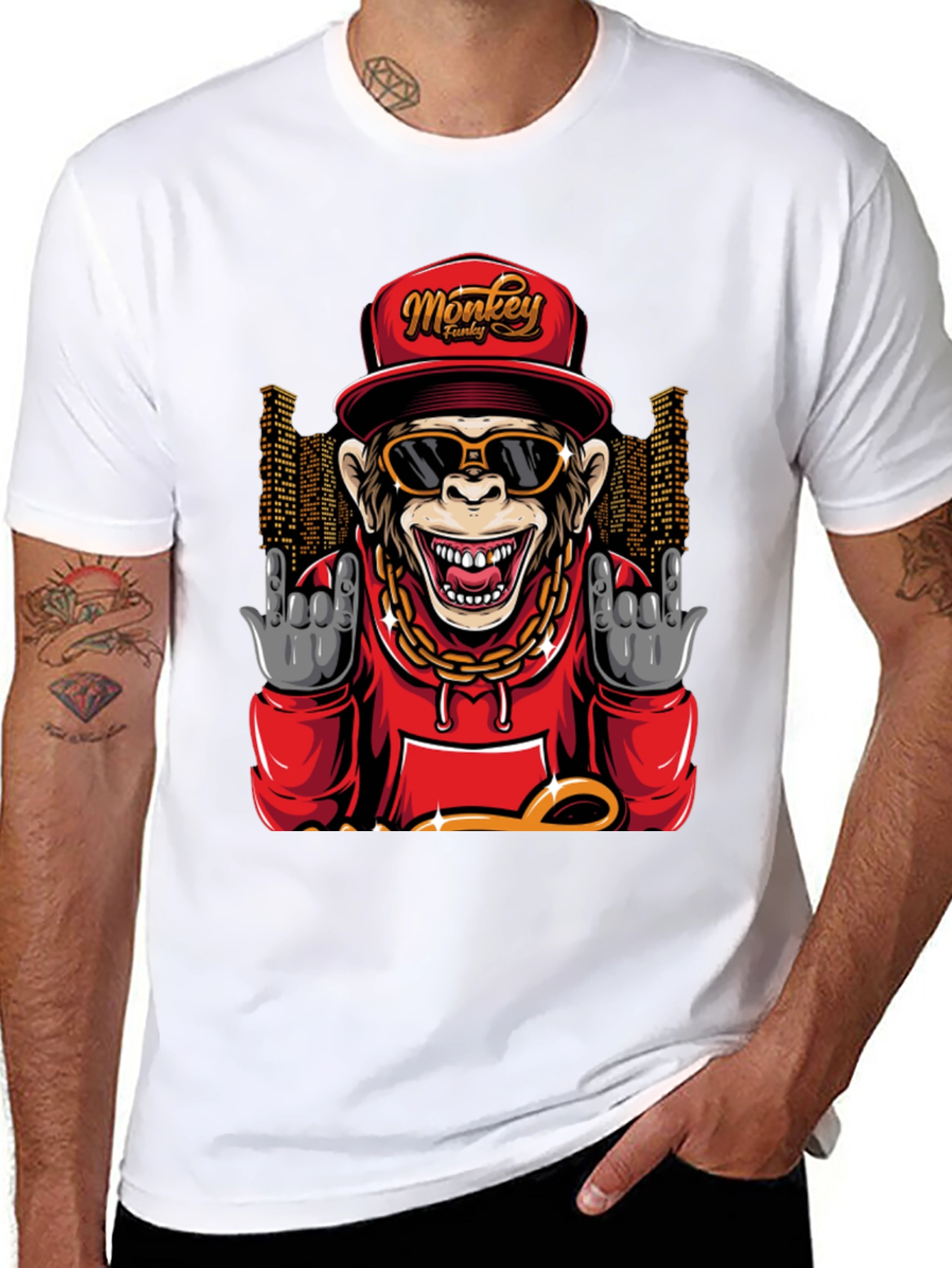 Monkey Funky Graphic Tee - Cool Urban Style