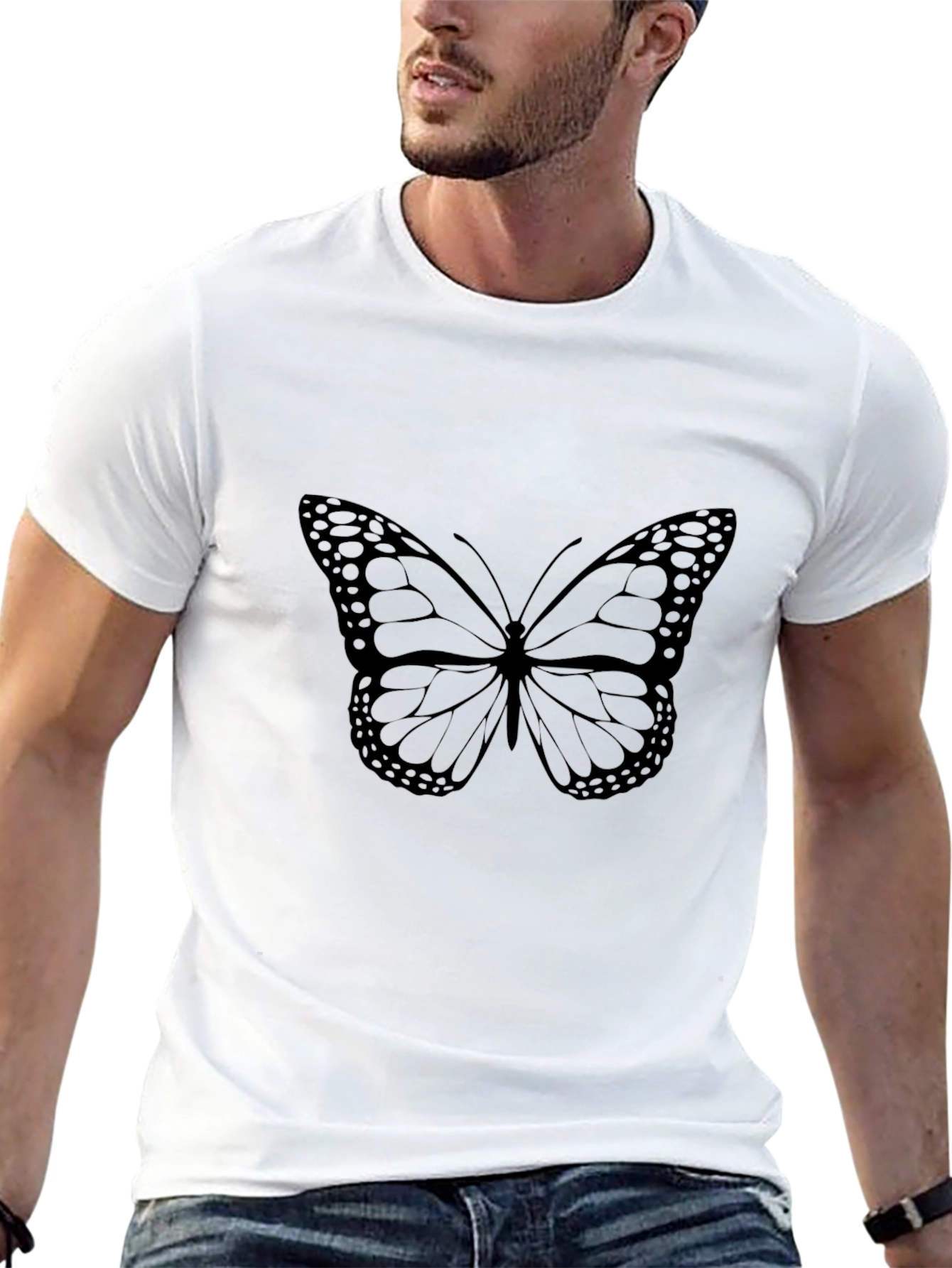 Butterfly Graphic Black T-Shirt