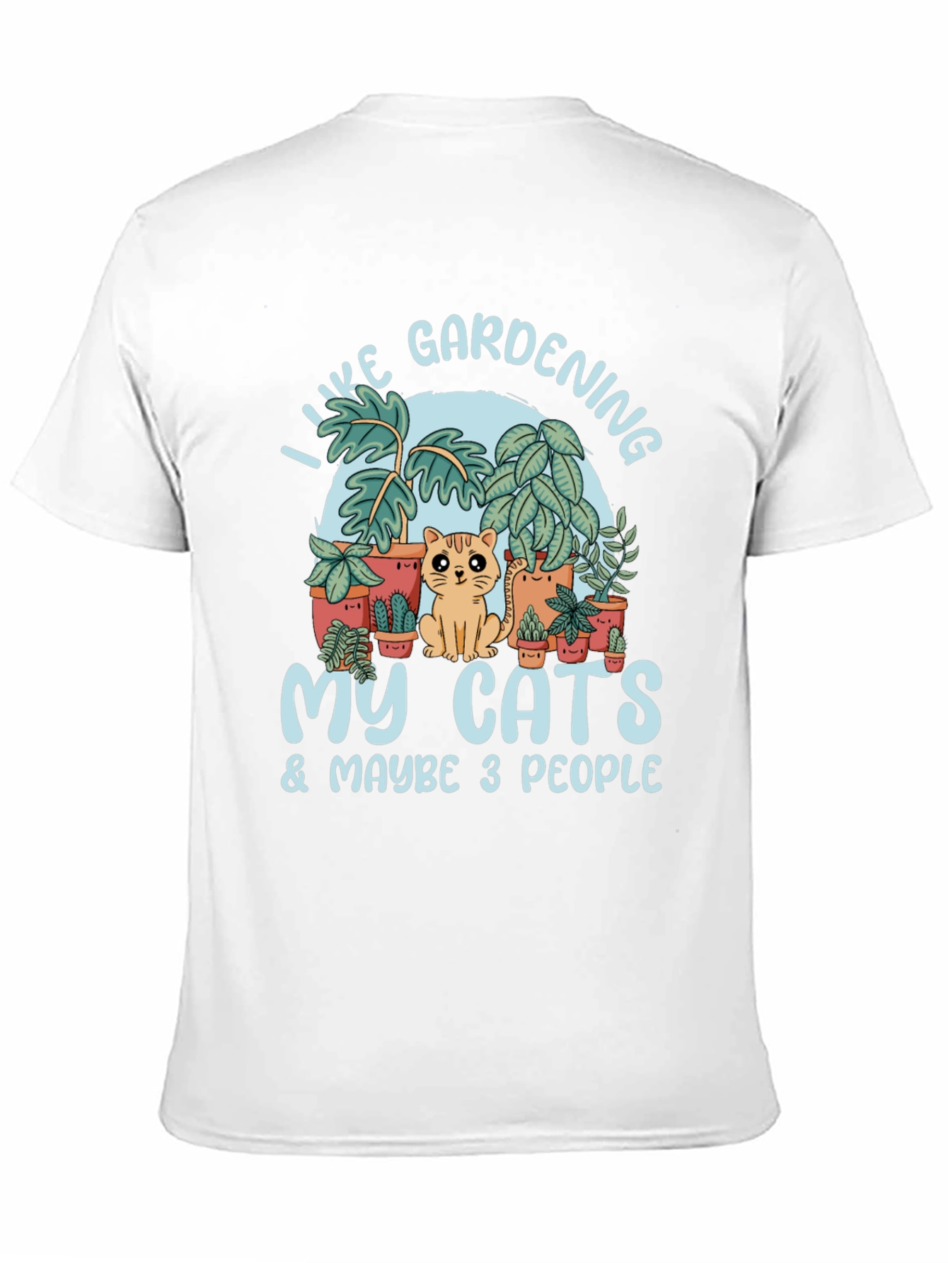 Gardening Cat Graphic Tee - Plant Lover T-Shirt