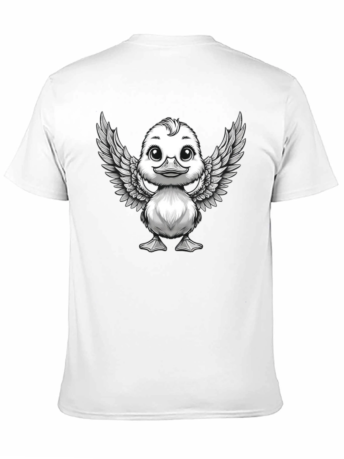 Duck with Wings Graphic Tee - Black