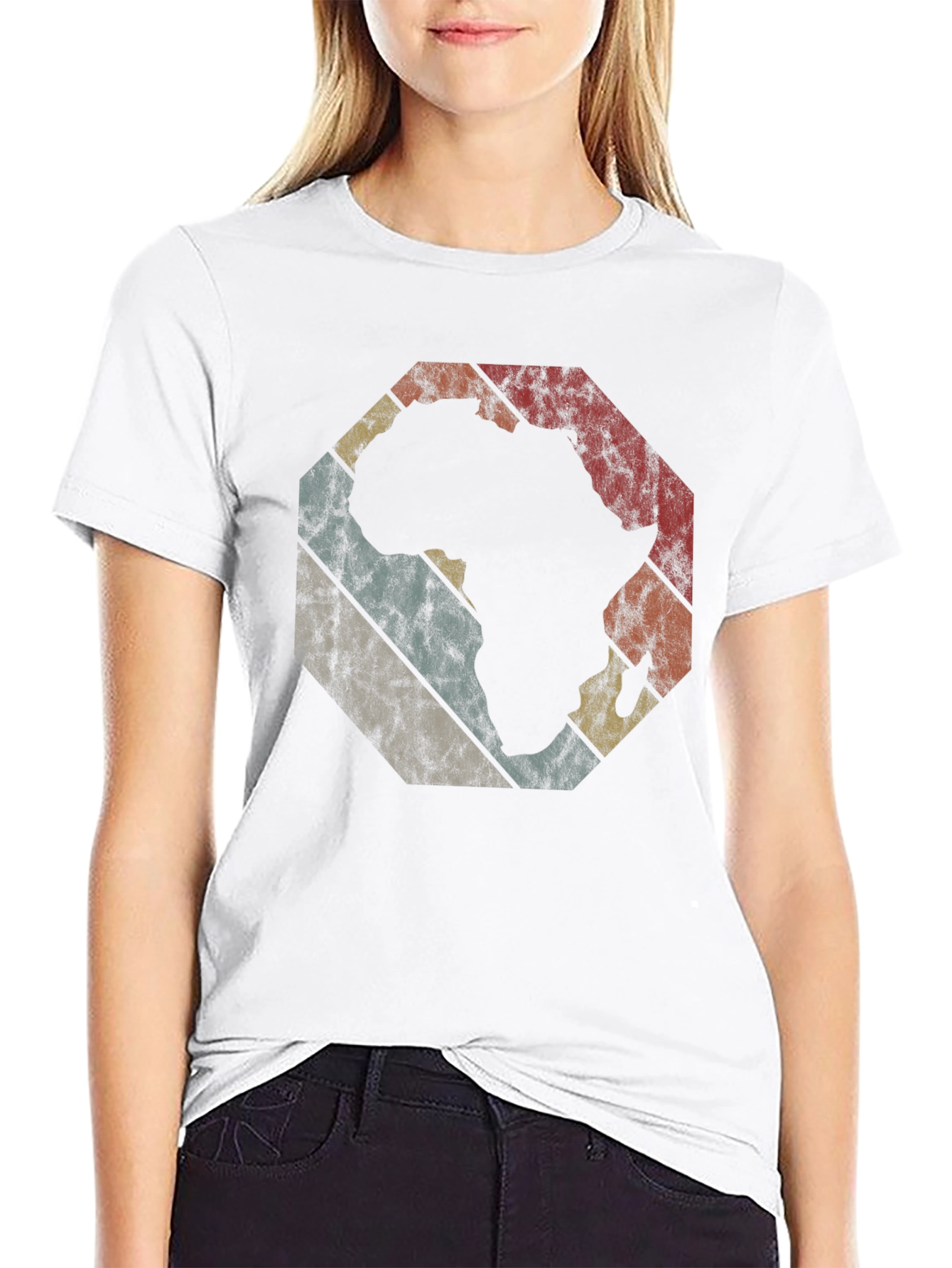 Retro Africa Continent Graphic Tee
