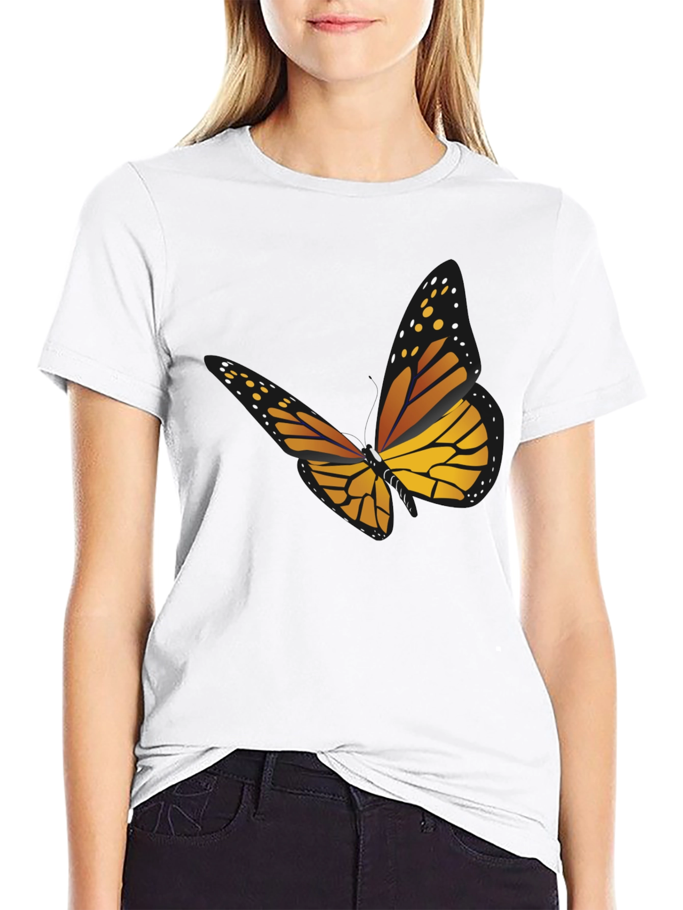 Butterfly Graphic Tee - Mens Black T-Shirt