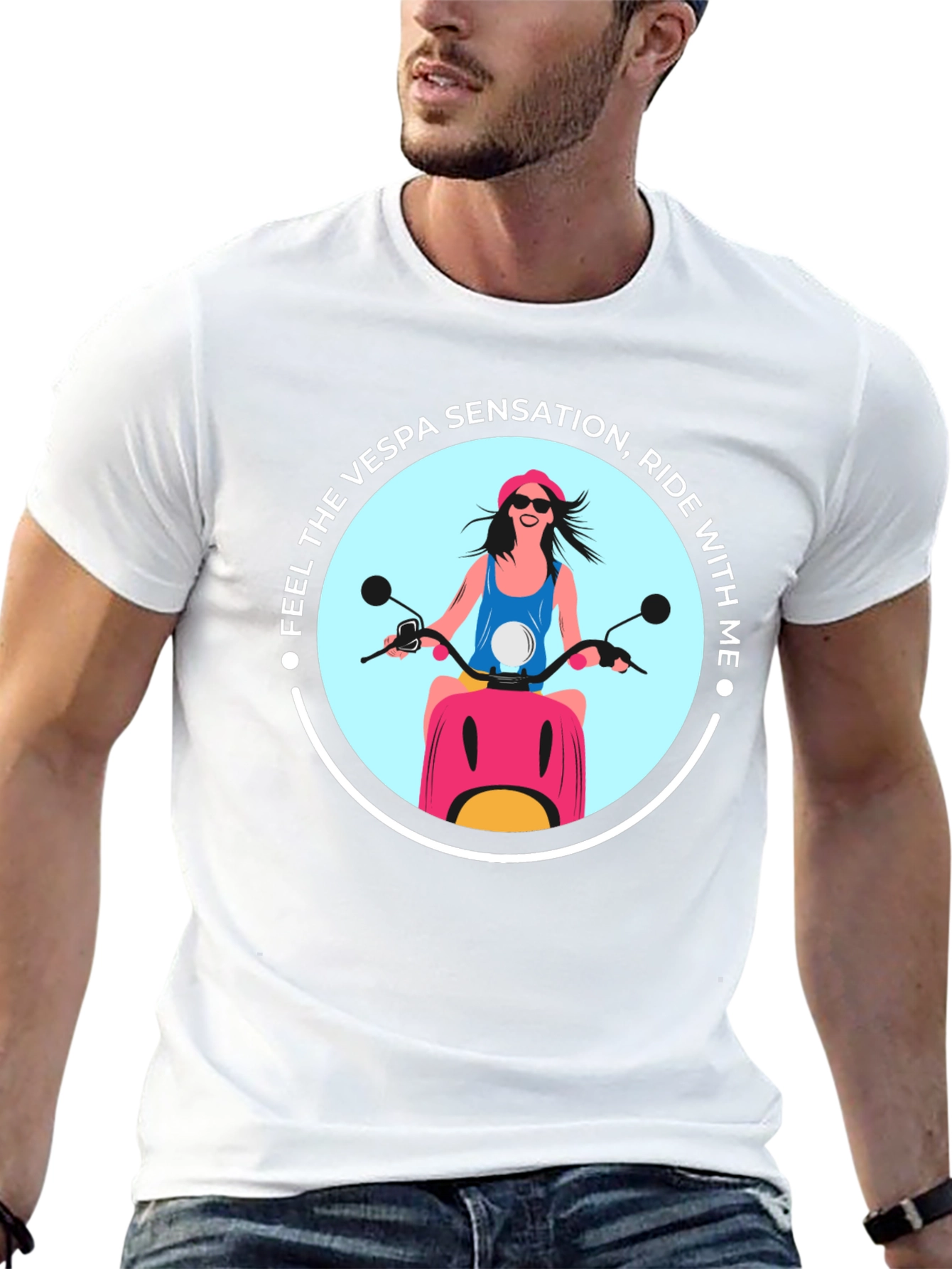 Vespa Sensation Ride T-Shirt - Black