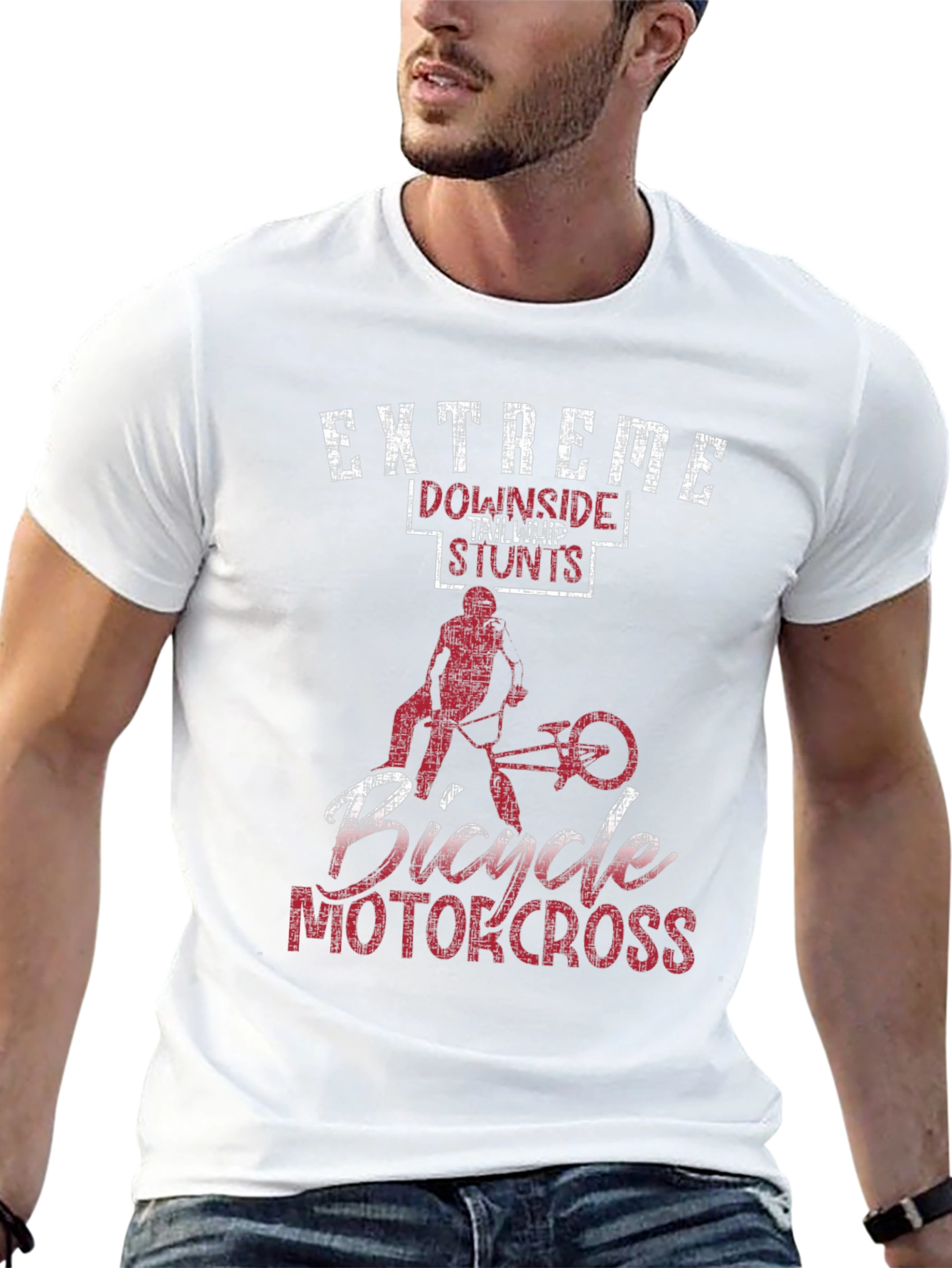 Extreme Downside Tailwhip Stunts Bicycle Motocross T-Shirt