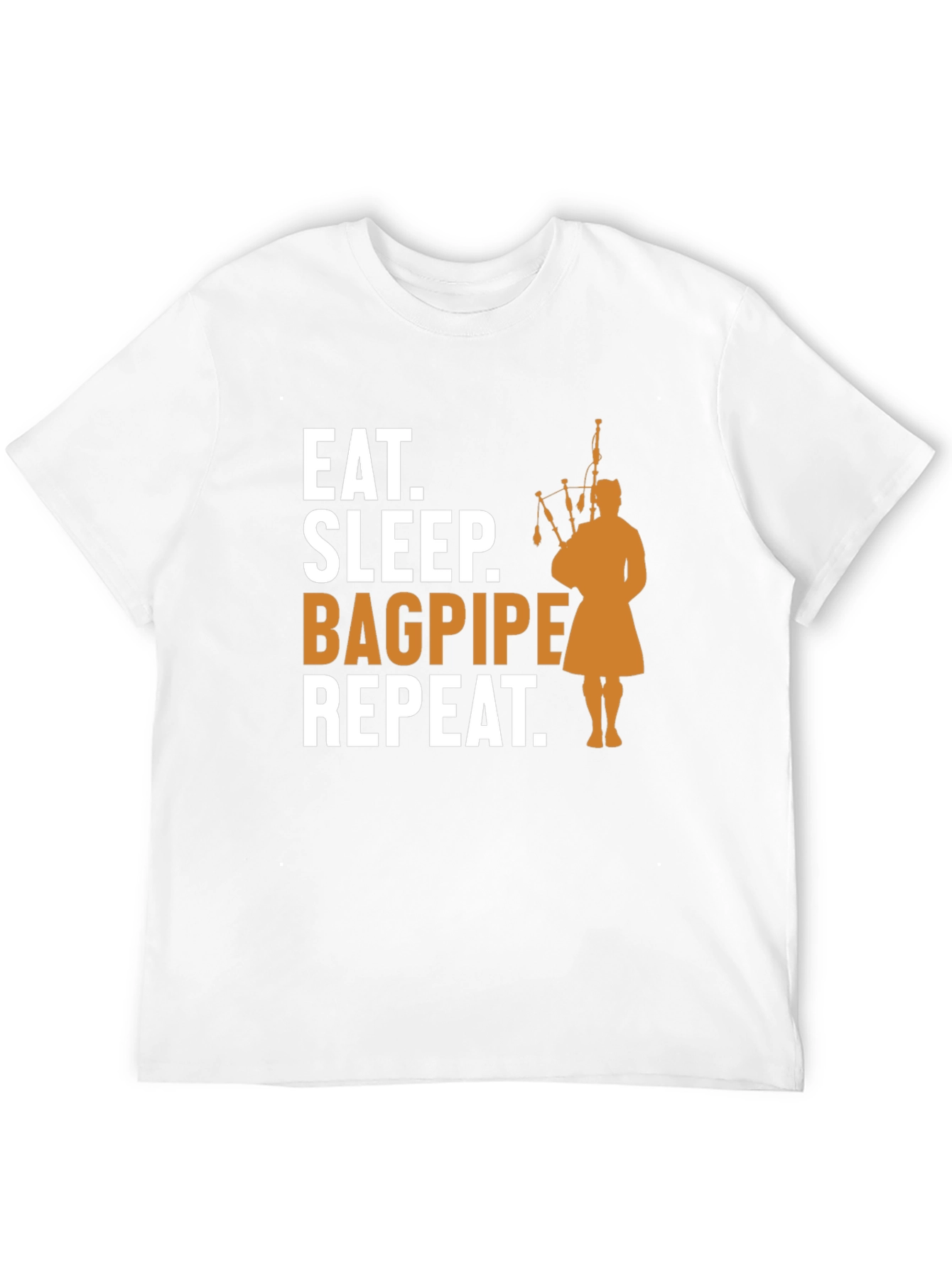 Eat Sleep Bagpipe Repeat T-Shirt - Black