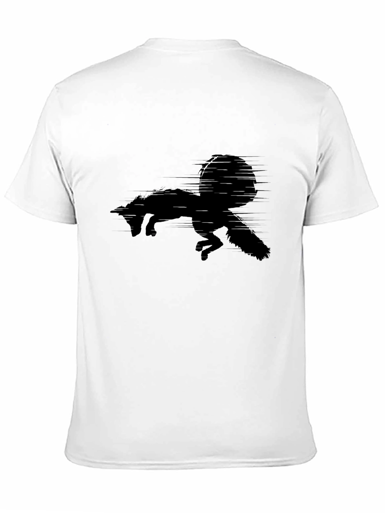 Black Fox Silhouette Mens Tee - Stylish Graphic T-Shirt
