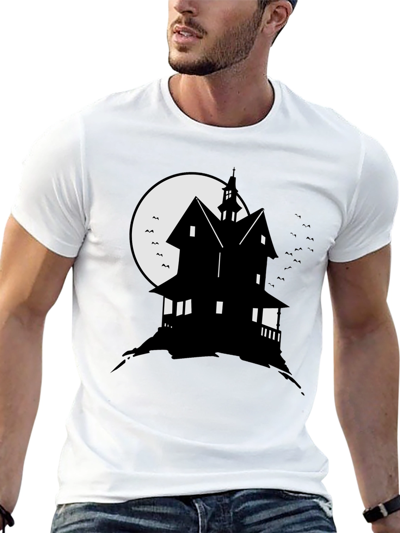 Halloween Haunted House T-Shirt Spooky Season Tee