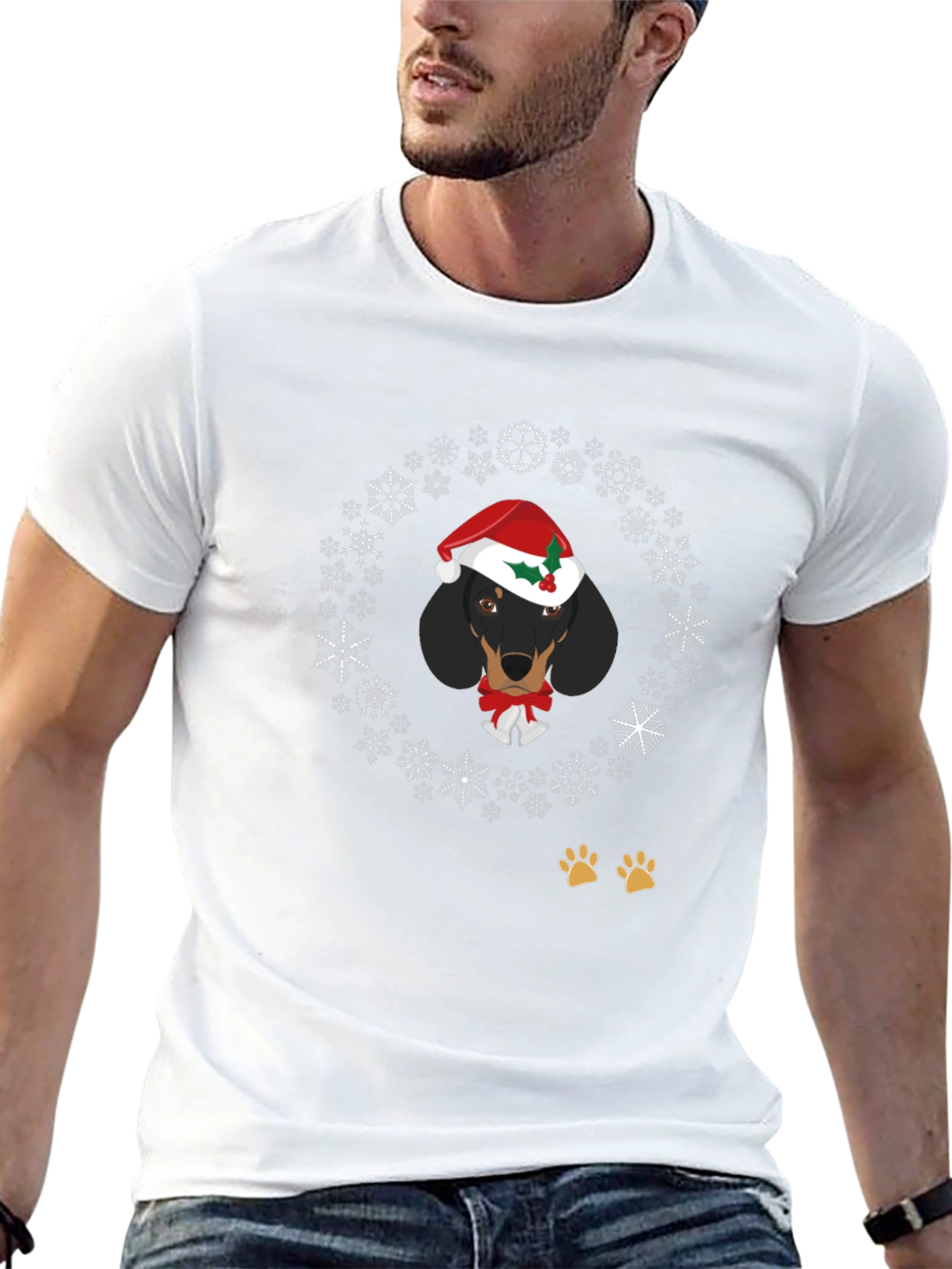 Festive Dachshund Holiday T-Shirt
