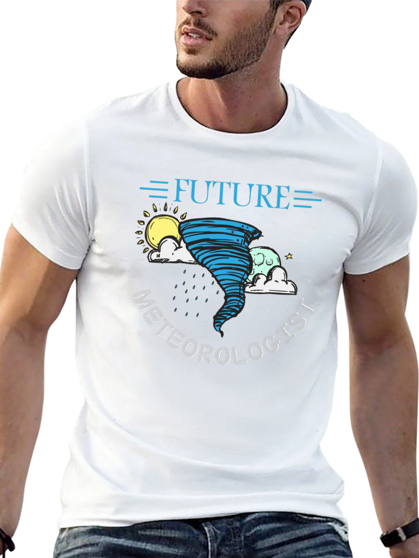 Future Meteorologist Black Graphic T-Shirt