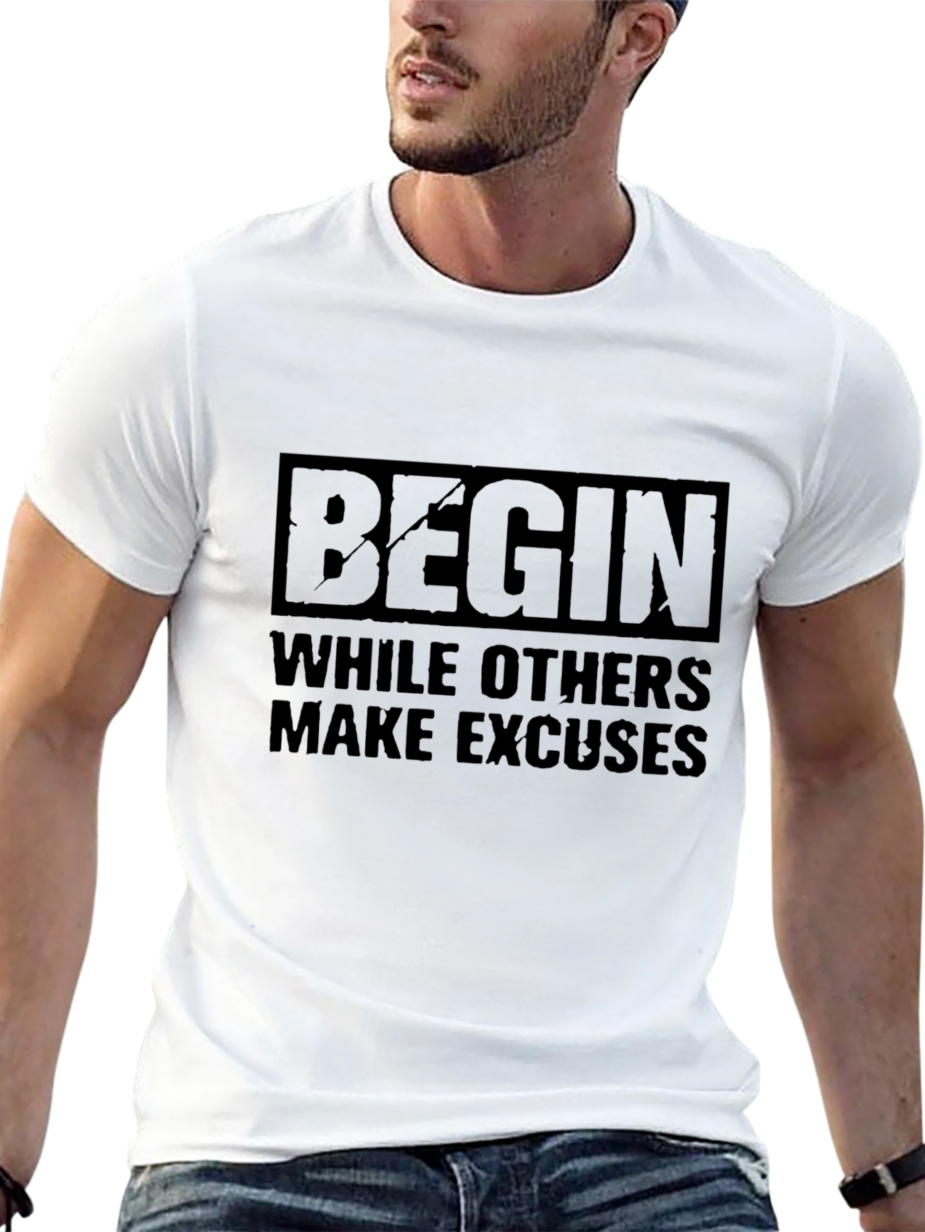 Begin T-Shirt - Motivational Black Tee