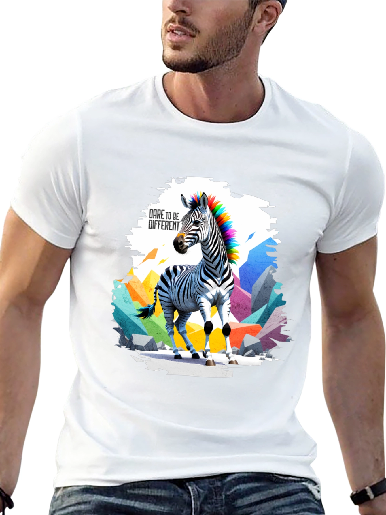 Dare to be Different Zebra Graphic Tee