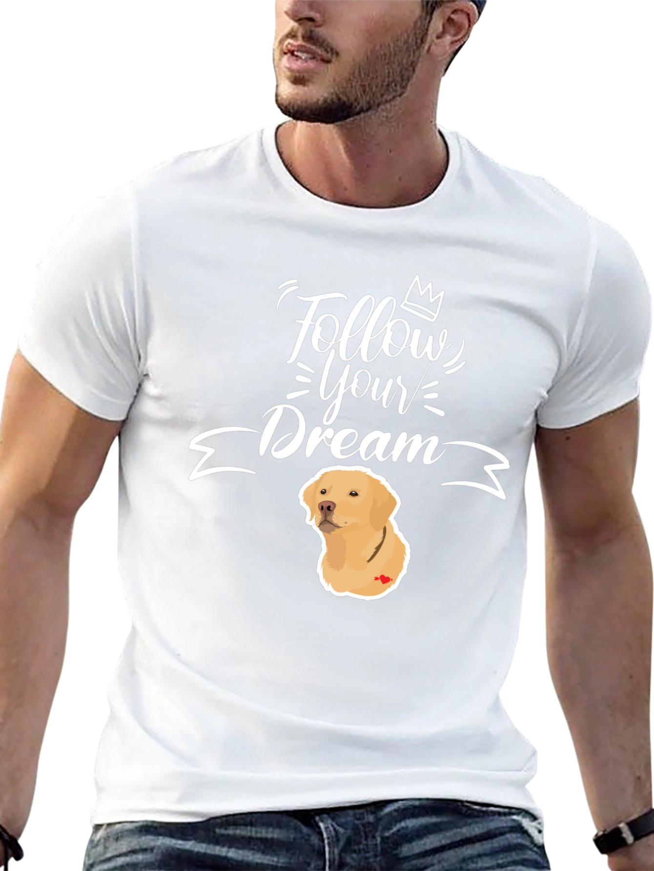 Follow Your Dream Dog Graphic T-Shirt