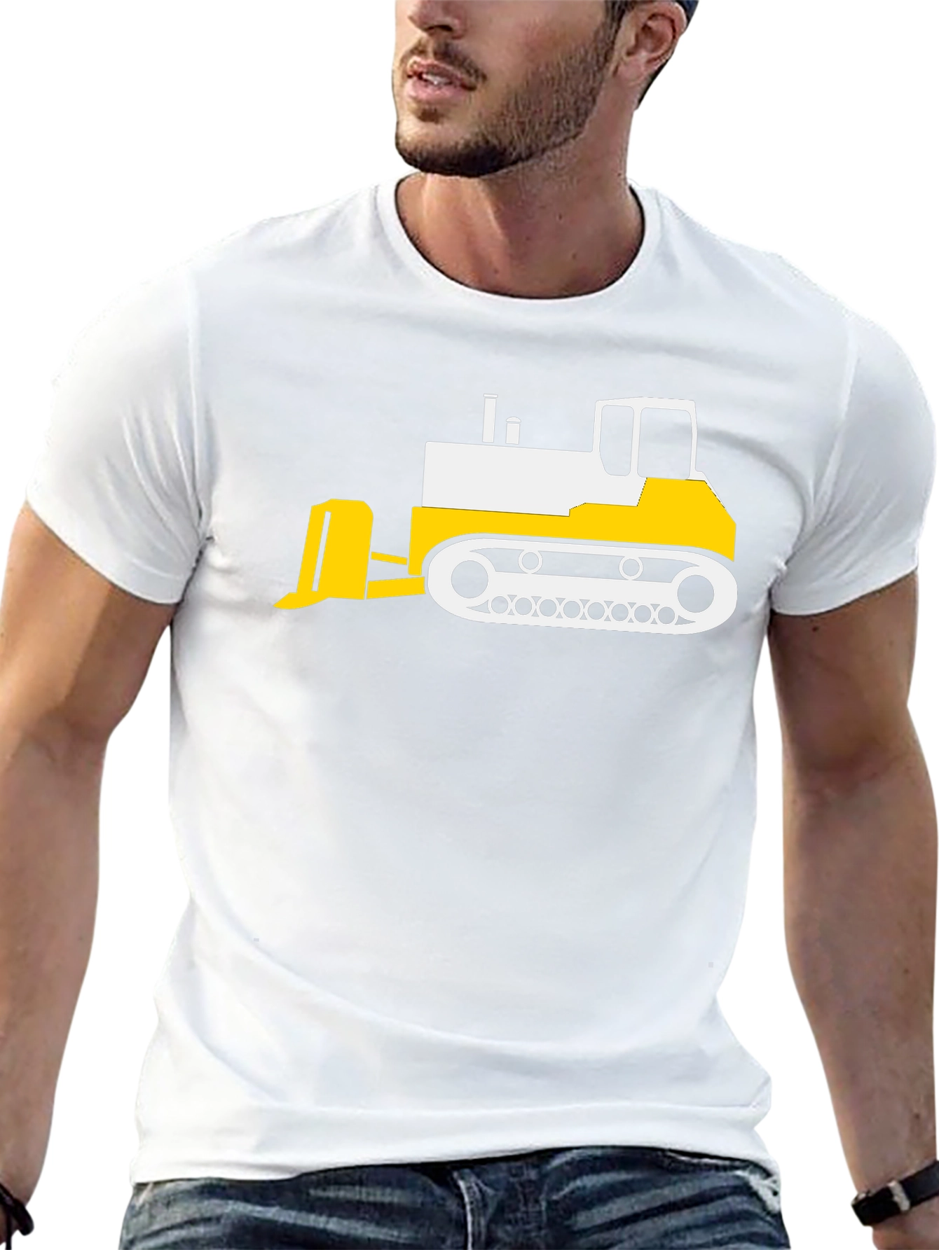 Bulldozer Graphic Black T-Shirt