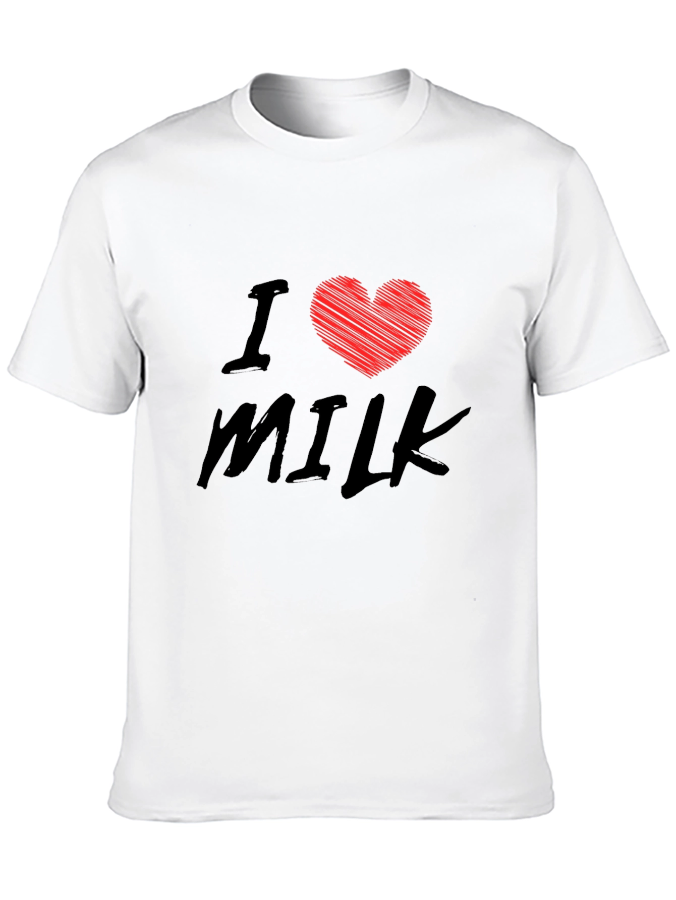 I Heart Milk Graphic T-Shirt - Black Cotton Tee