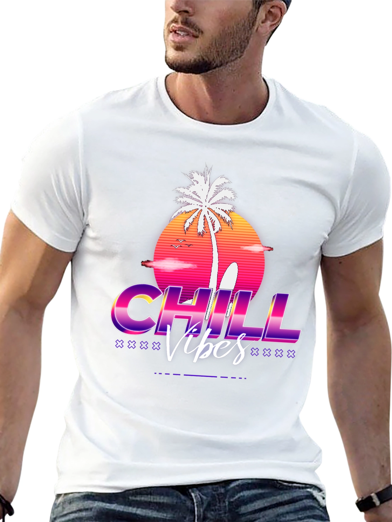 Chill Vibes Retro Graphic T-Shirt