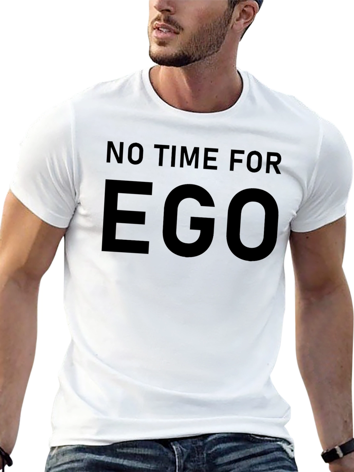 No Time for Ego Black T-Shirt