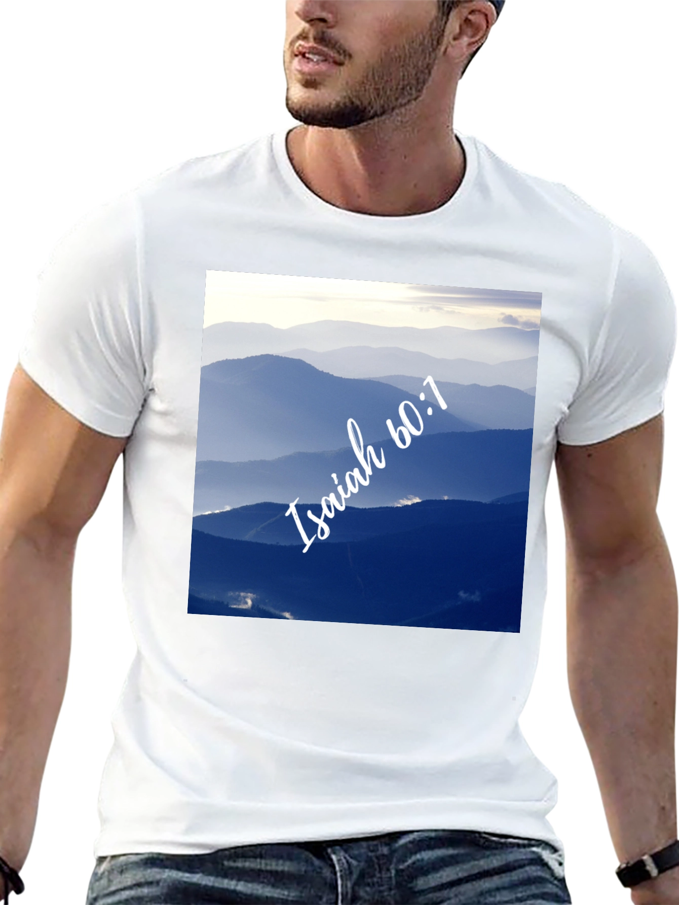 Isaiah 60:1 T-Shirt - Mountain Design
