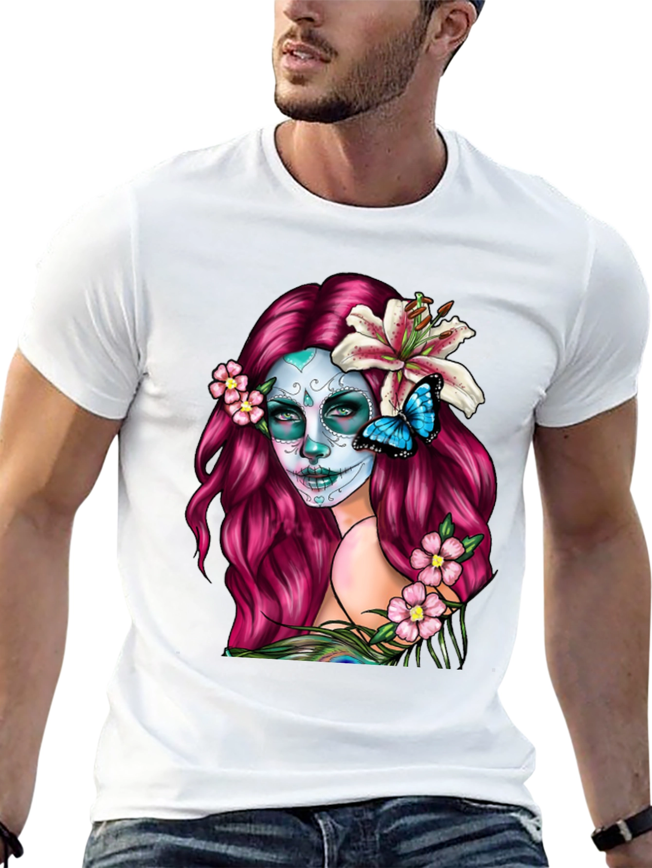 Sugar Skull Woman Graphic T-Shirt