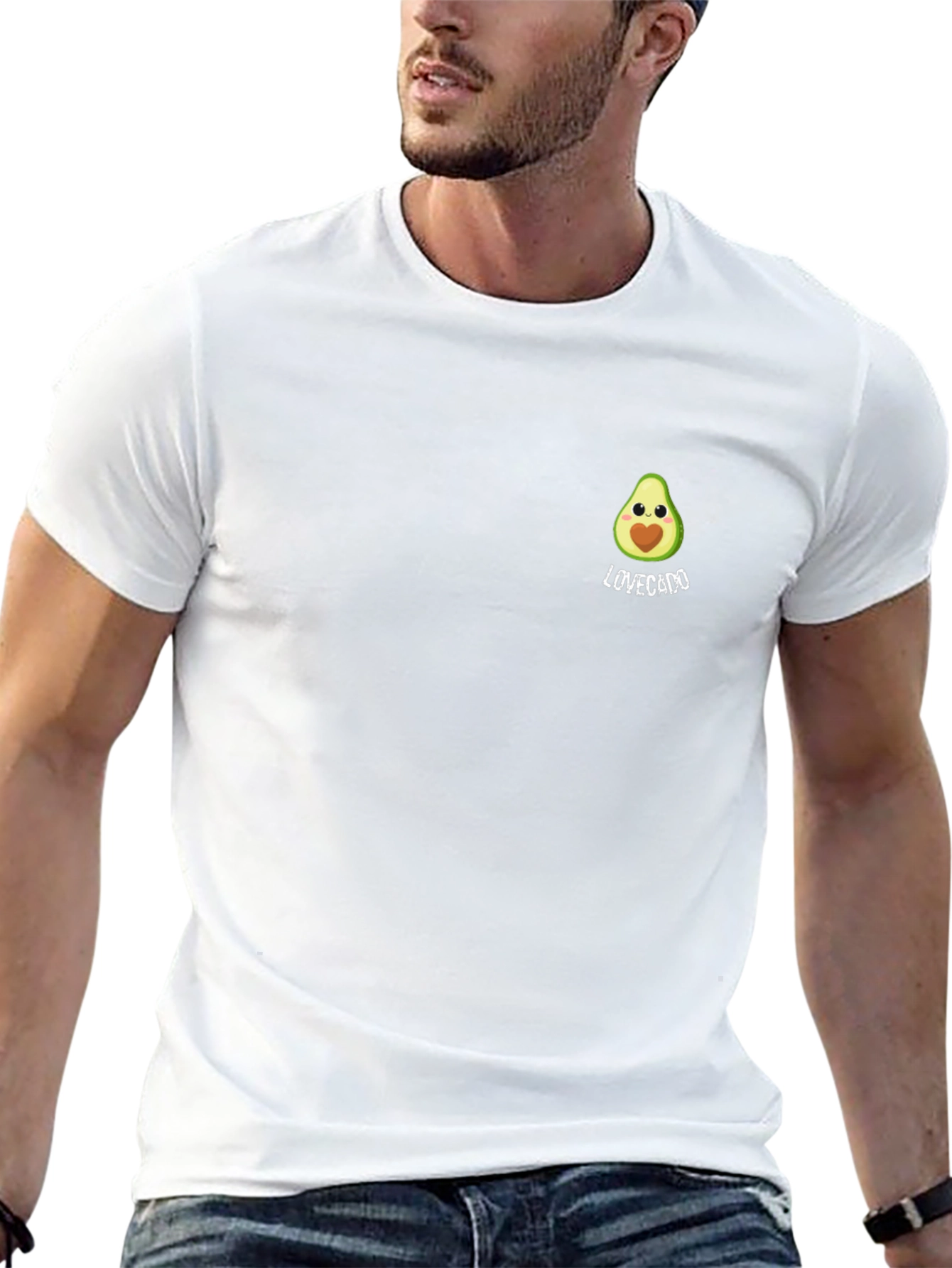 Lovecado Black T-Shirt - Avocado Heart Graphic