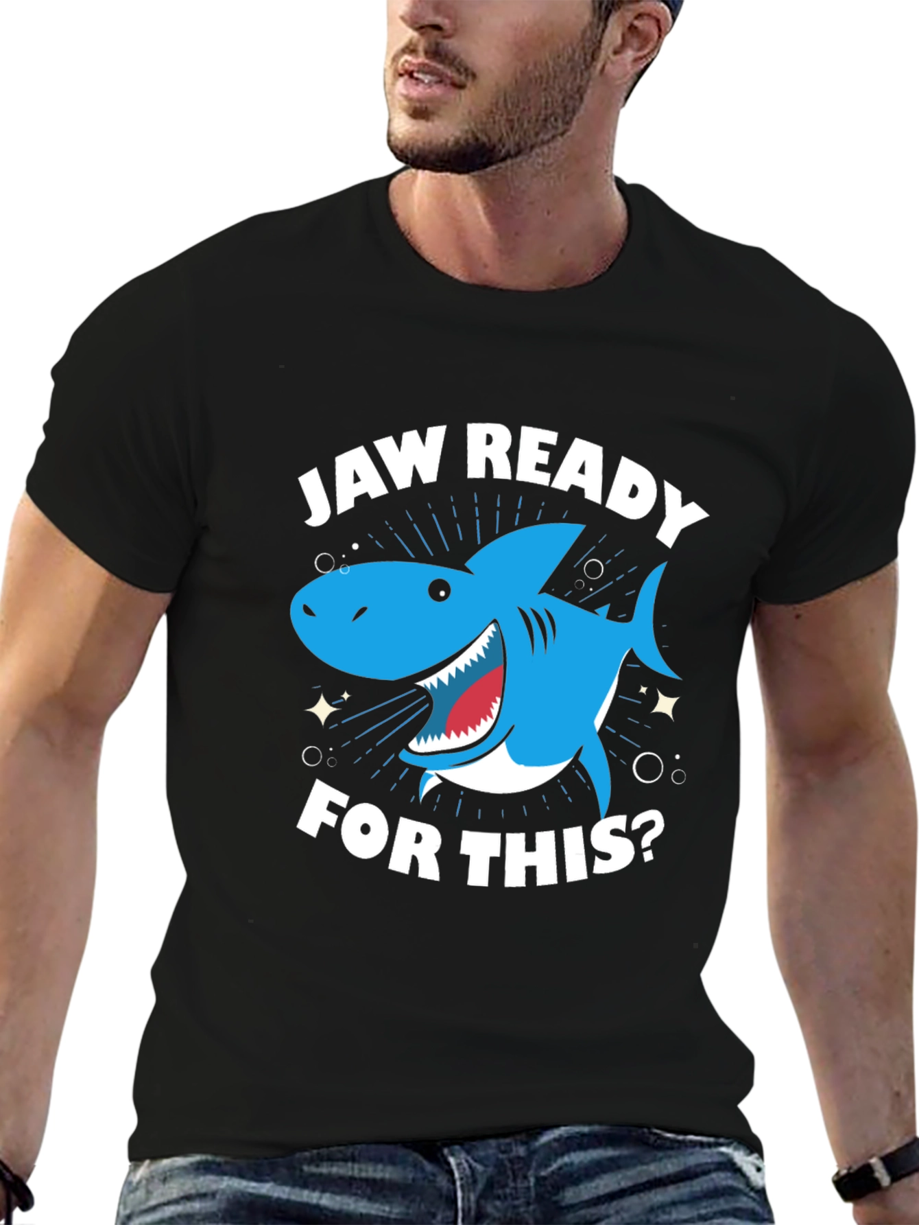 Jaw Ready Shark Graphic T-Shirt