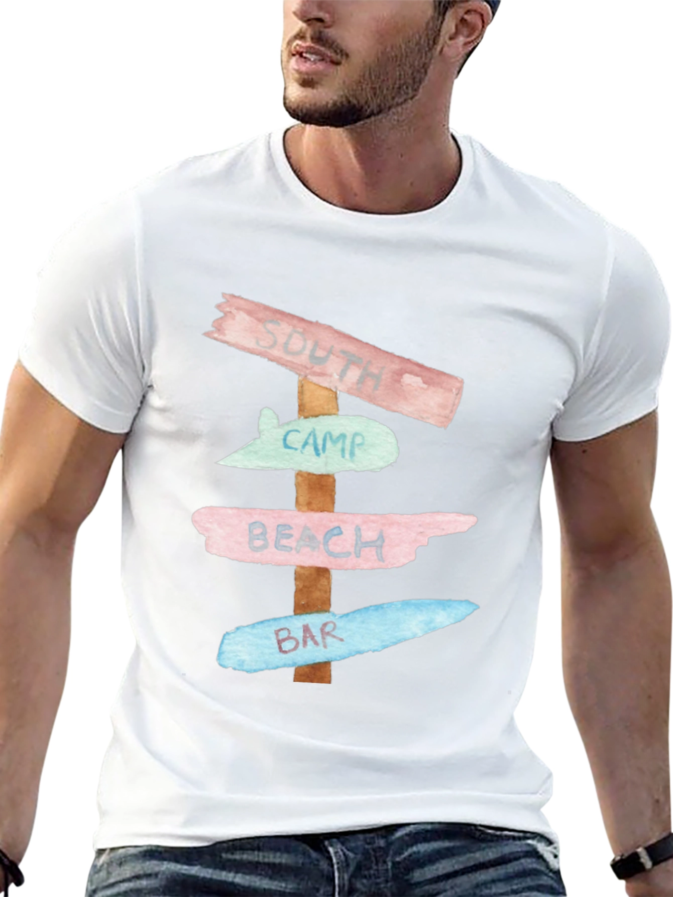 South Camp Beach Bar Signpost T-Shirt