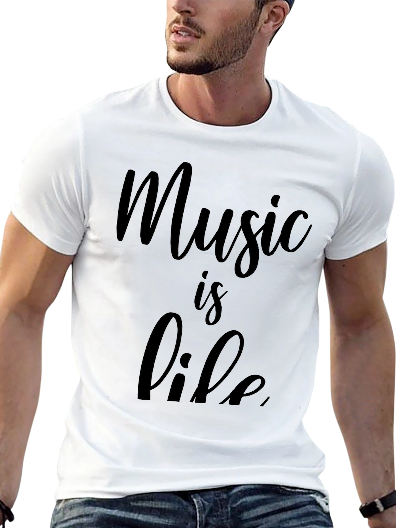 Music is Life Graphic Tee - Black T-Shirt