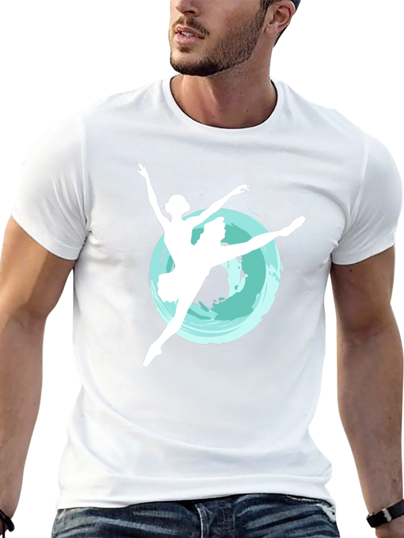 Ballerina Graphic Tee - Elegant Dance Shirt