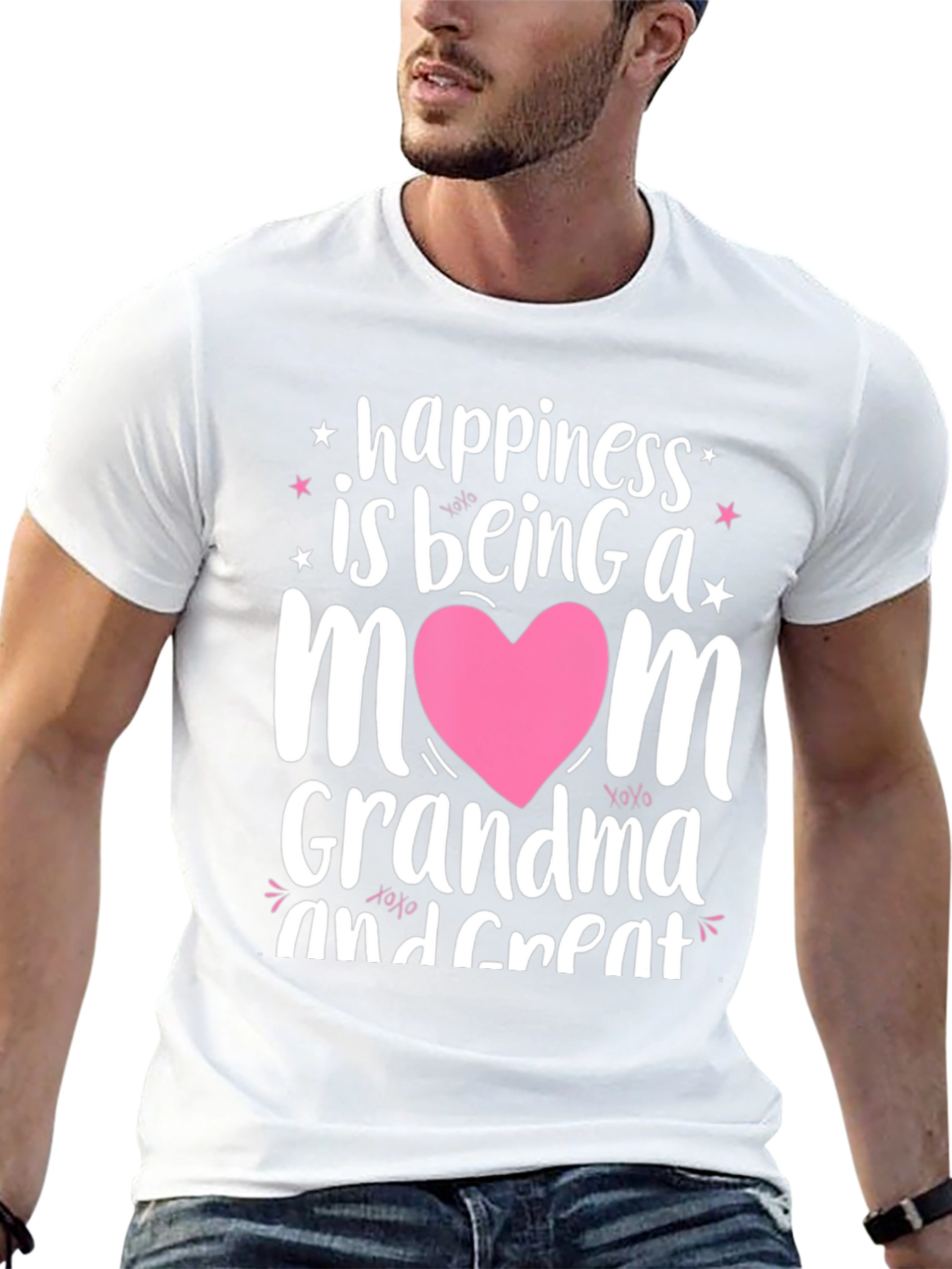 Happiness is Being a Mom Grandma T-Shirt