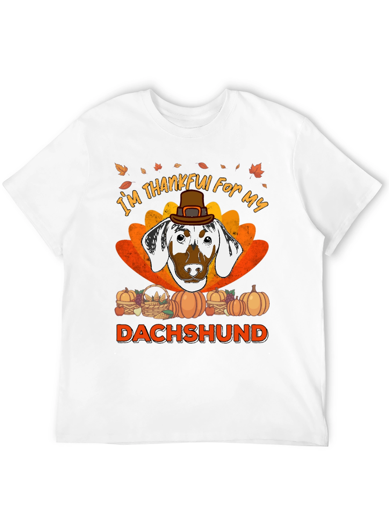 Thankful Dachshund T-Shirt - Thanksgiving Dog Tee