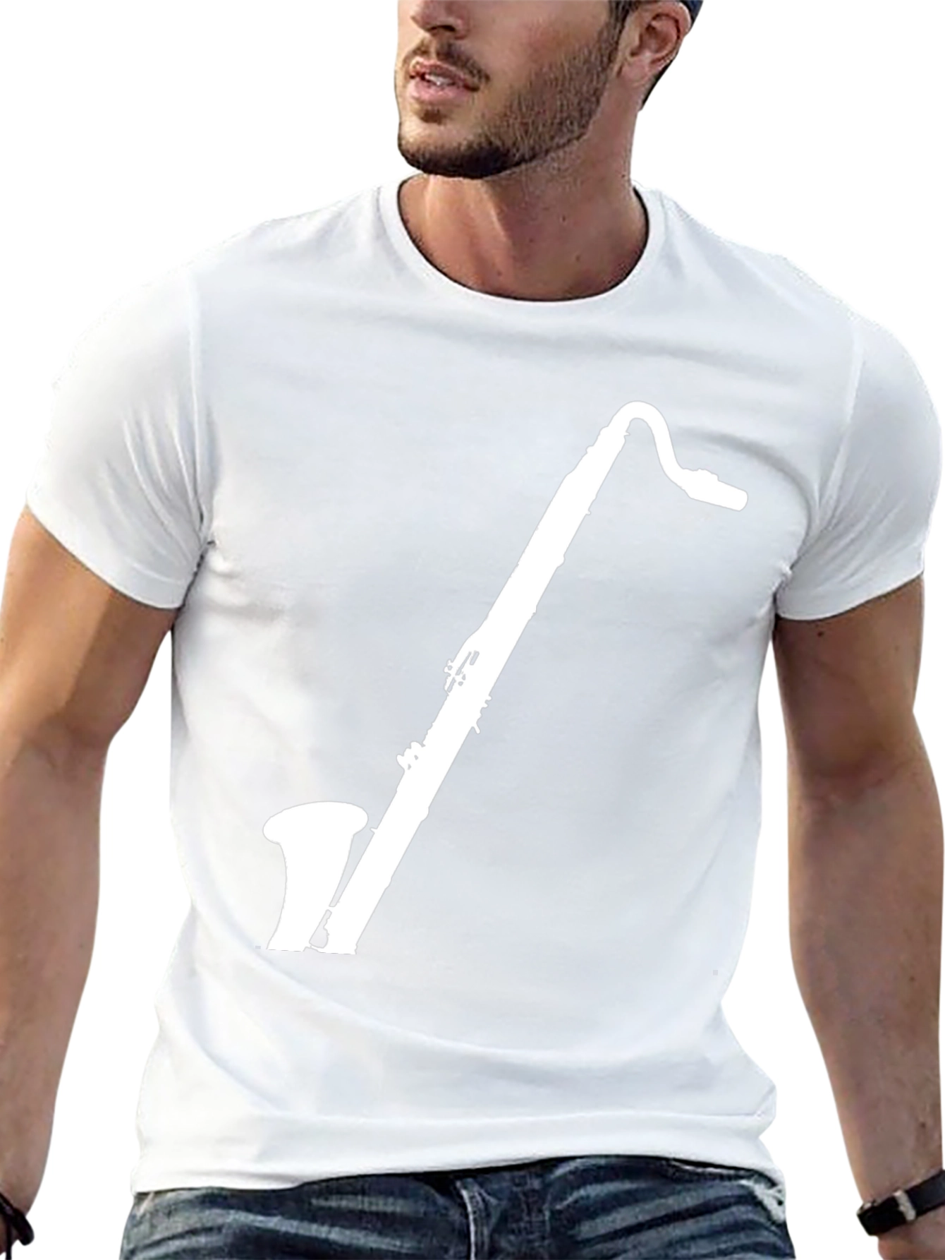 Saxophone Graphic T-Shirt - Black Music Tee