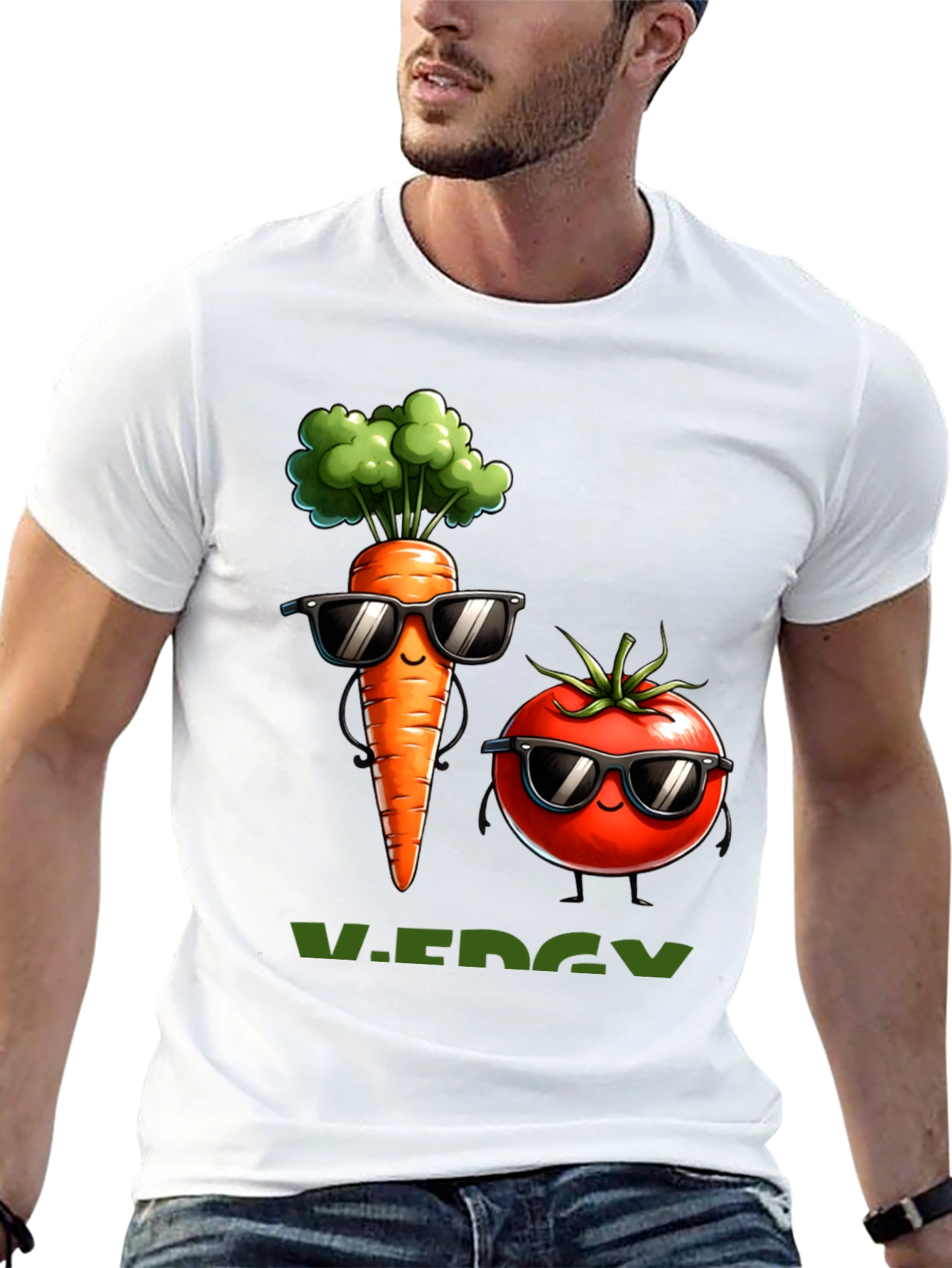 Cool Veggie T-Shirt: Carrot & Tomato Style