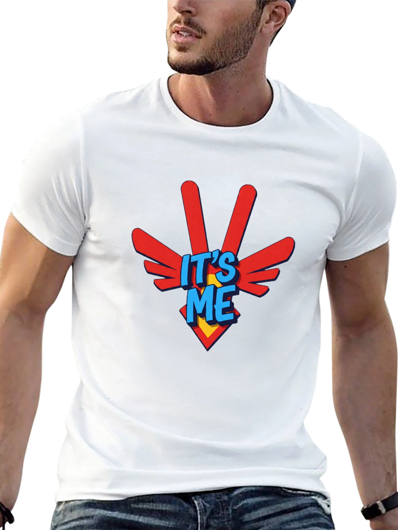 Its Me! Graphic Print Black Crew Neck T-Shirt