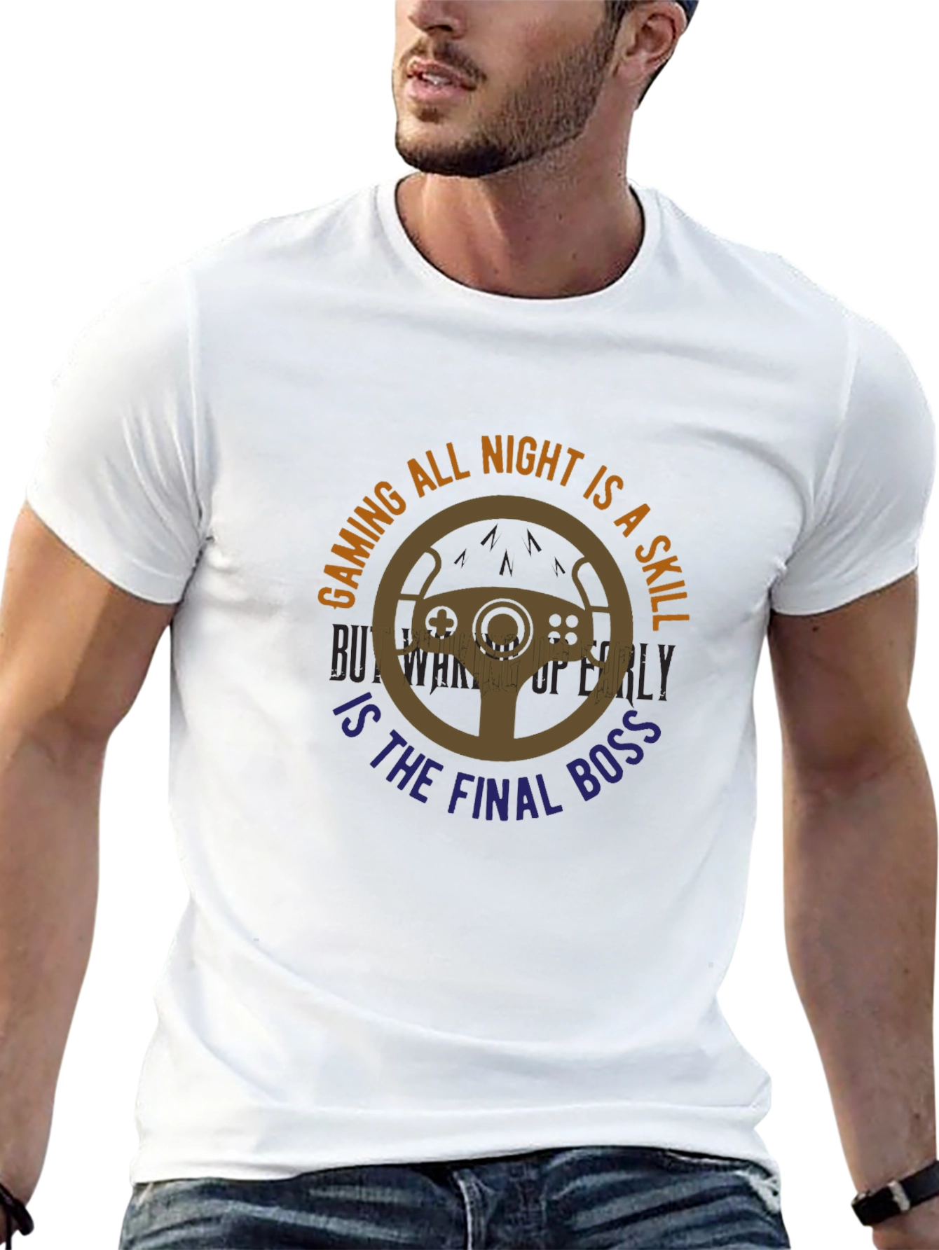 Gaming All Night T-Shirt - Gamer Tee
